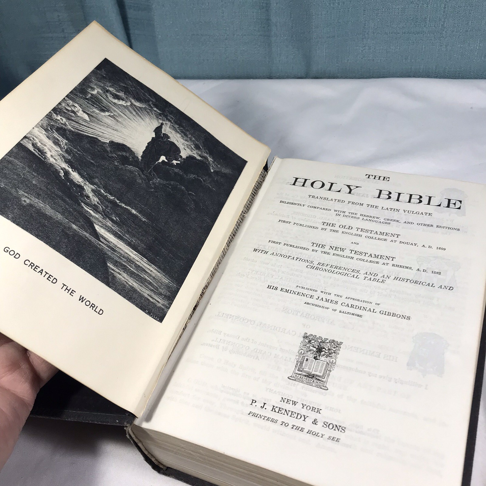 The Holy Bible Douay Version John Murphy Company Genuine Leather 1914