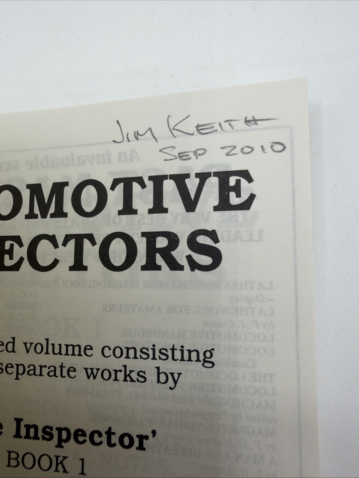 Locomotive Injectors The Inspector Paperback 76 Pages 1994 J W Harding PB