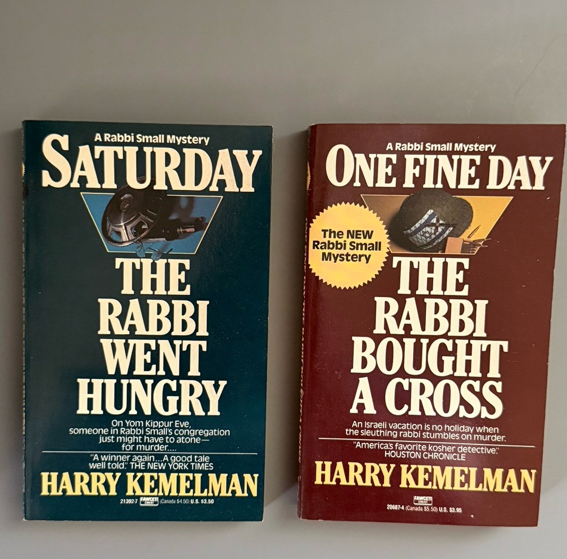 Lot 10 Harry Kemelman Rabbi Small Paperback Books Mysteries Vintage 1980s 1990s