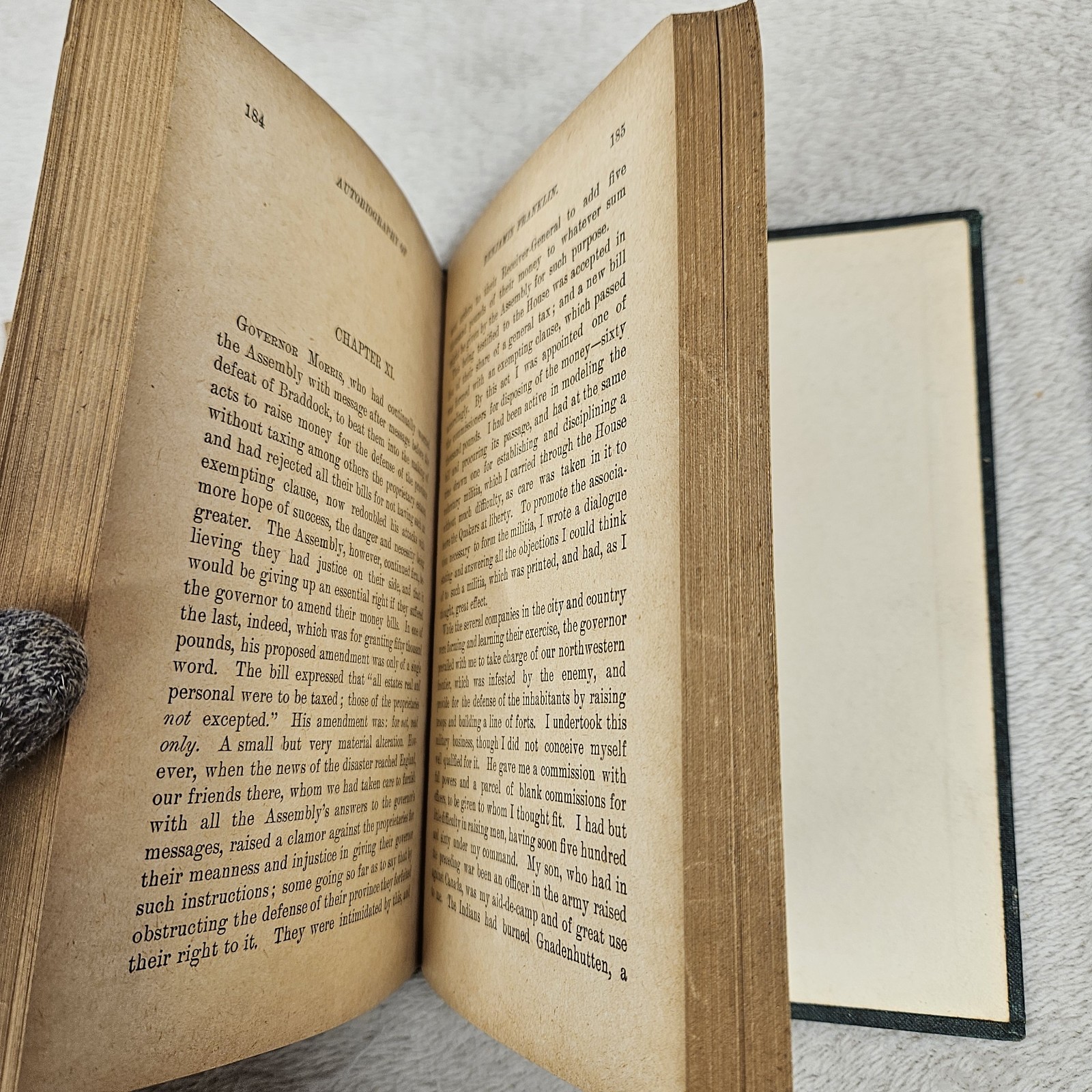 Autobiography Of Benjamin Franklin & Other Papers Set Of 2 Vintage Hardcover
