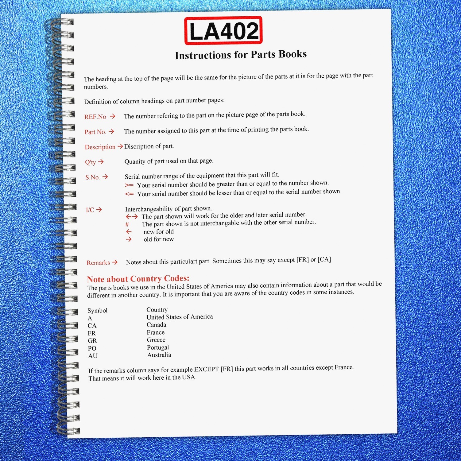 KUBOTA LA402 Loader Illustrated Parts List Manual FIXED – TOUGH FRONT & BACK