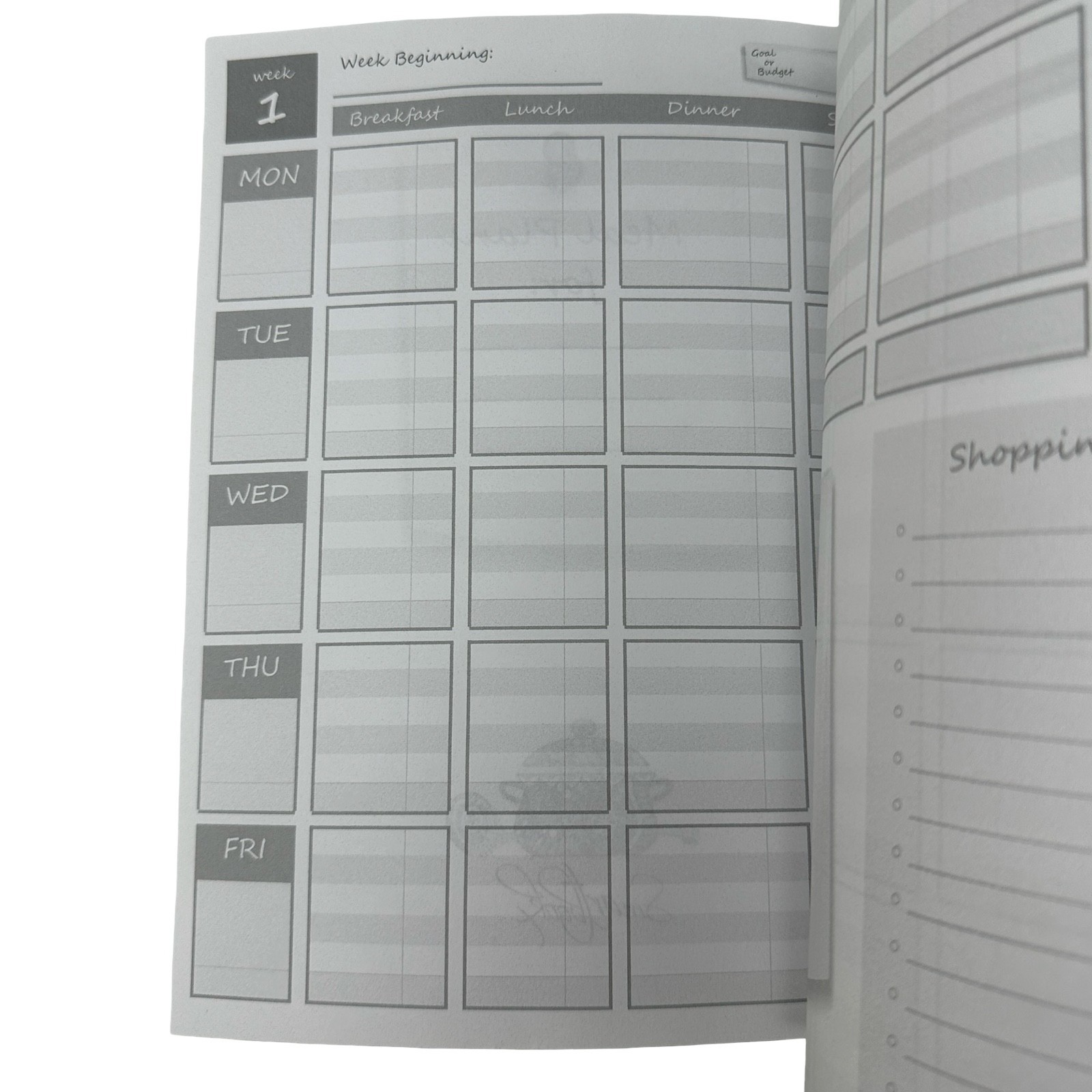 Wonder Woman 52-Week Daily Meal Planner Softcover Shopping List 110 Pages RARE