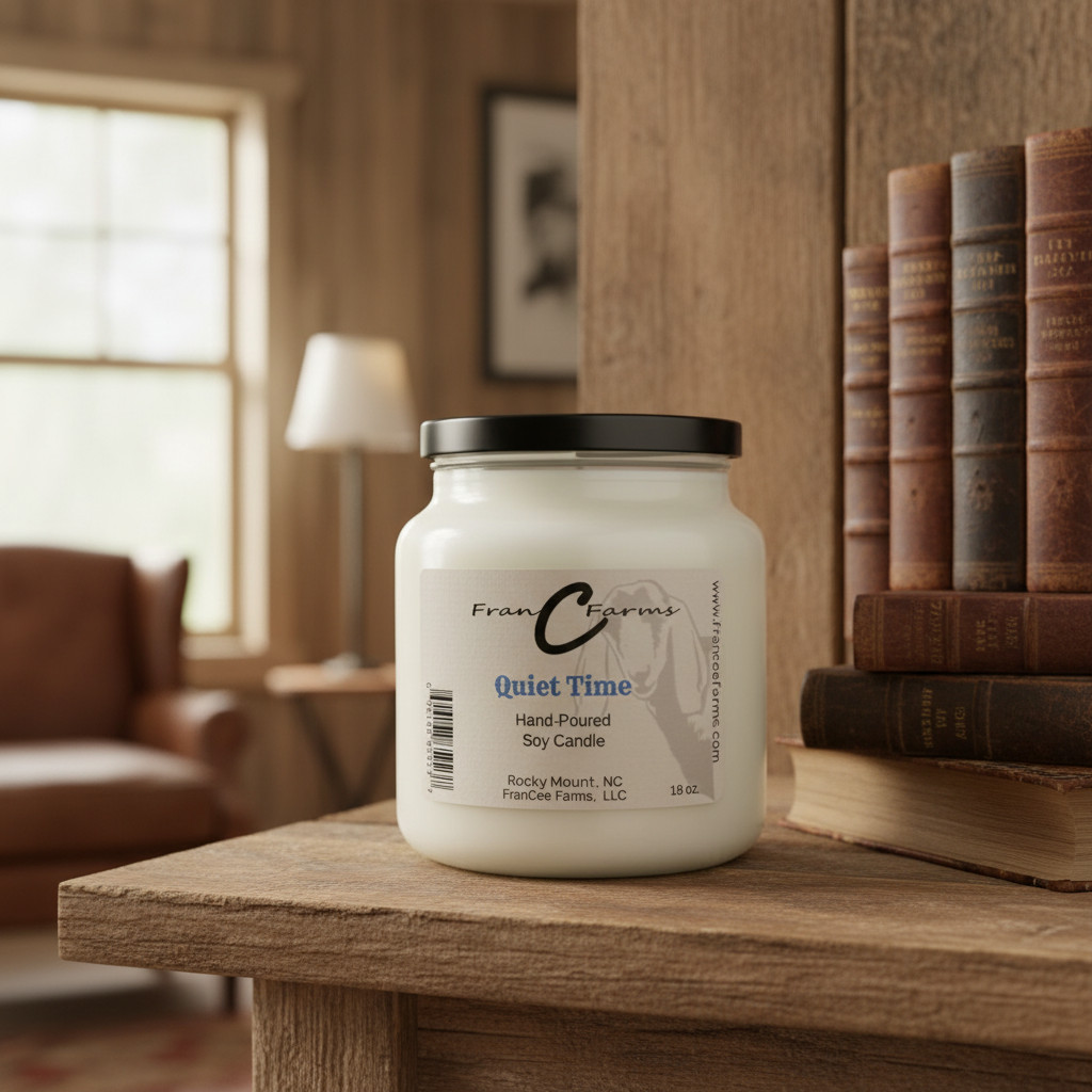 Quiet Time Soy Candle – 18 oz. Apothecary Jar