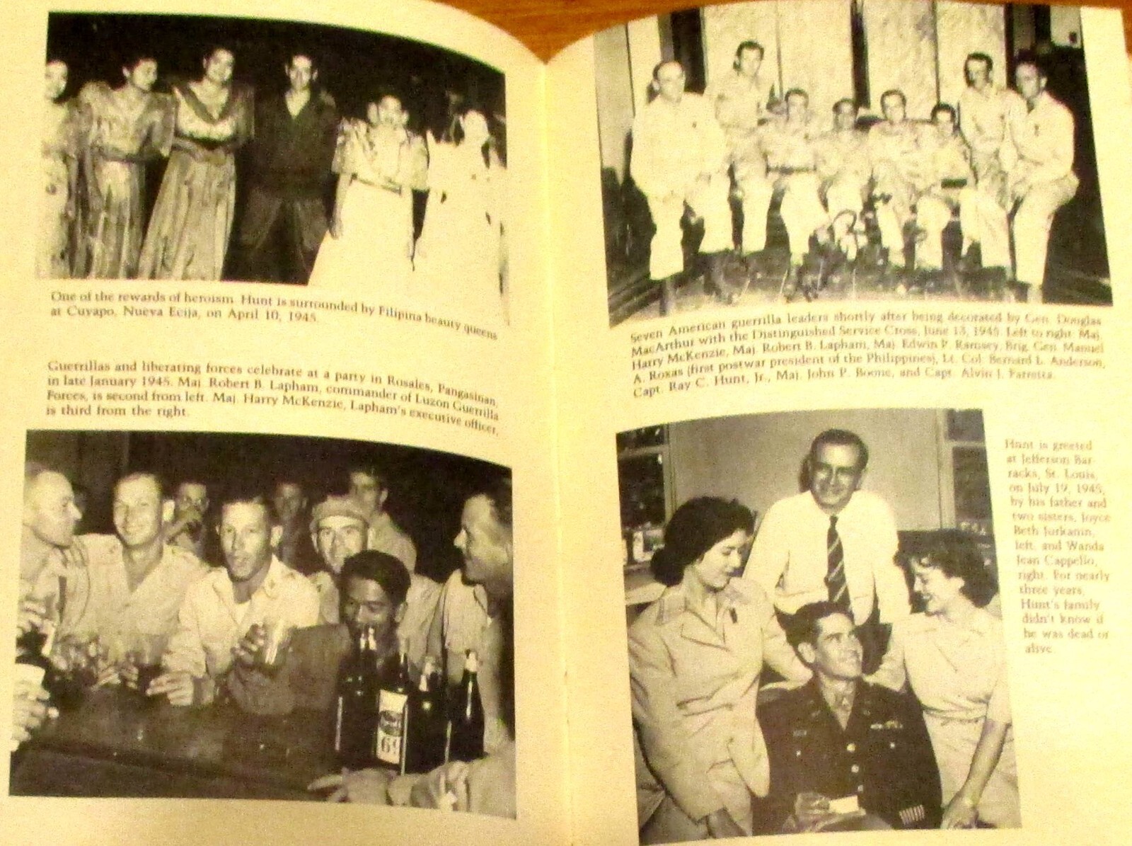 1986 Behind Japanese Lines by Ray C. Hunt SIGNED Hardcover Book D/J 280 Pages