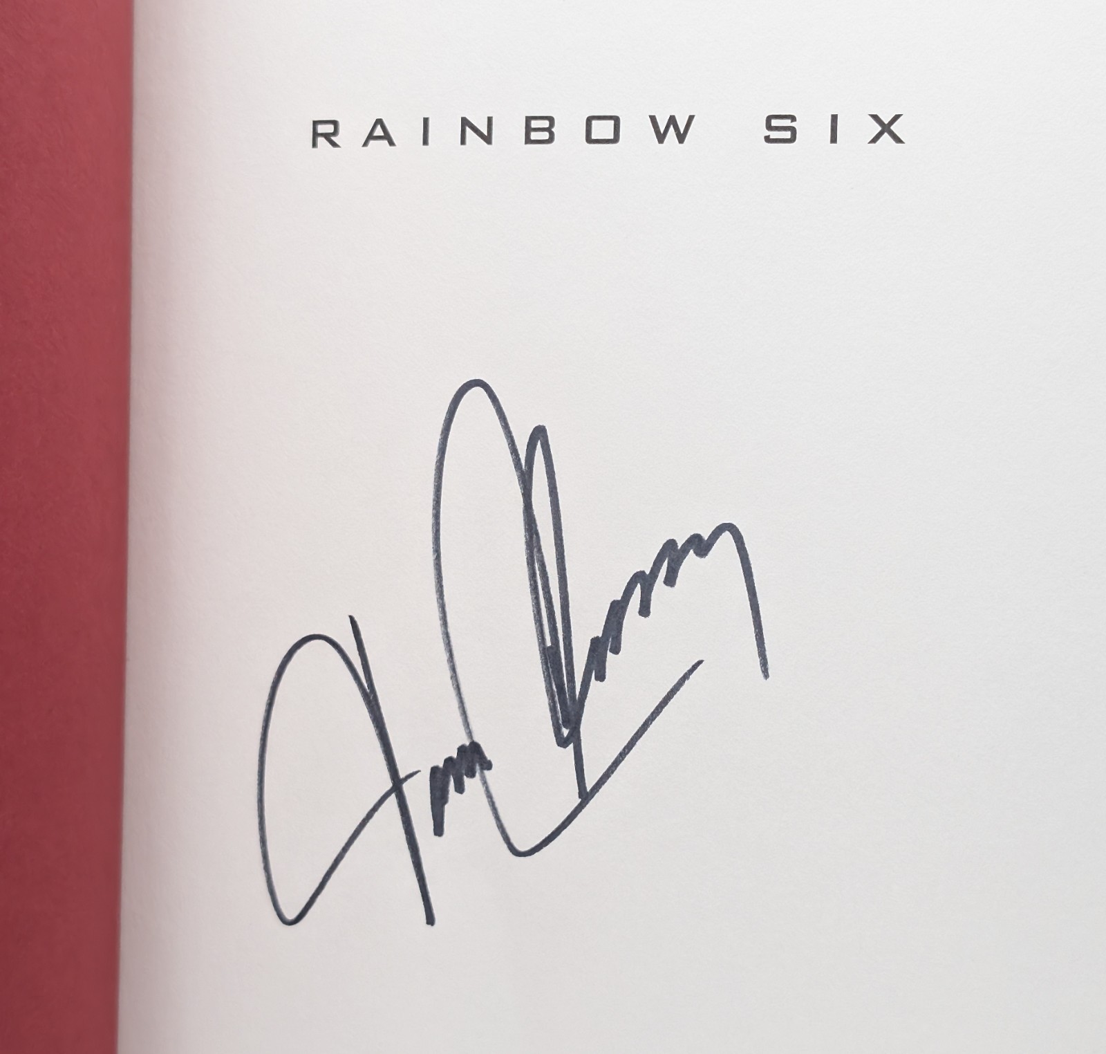 SIGNED Tom Clancy Rainbow Six (1998) & Shadow Warriors (2002) First printings