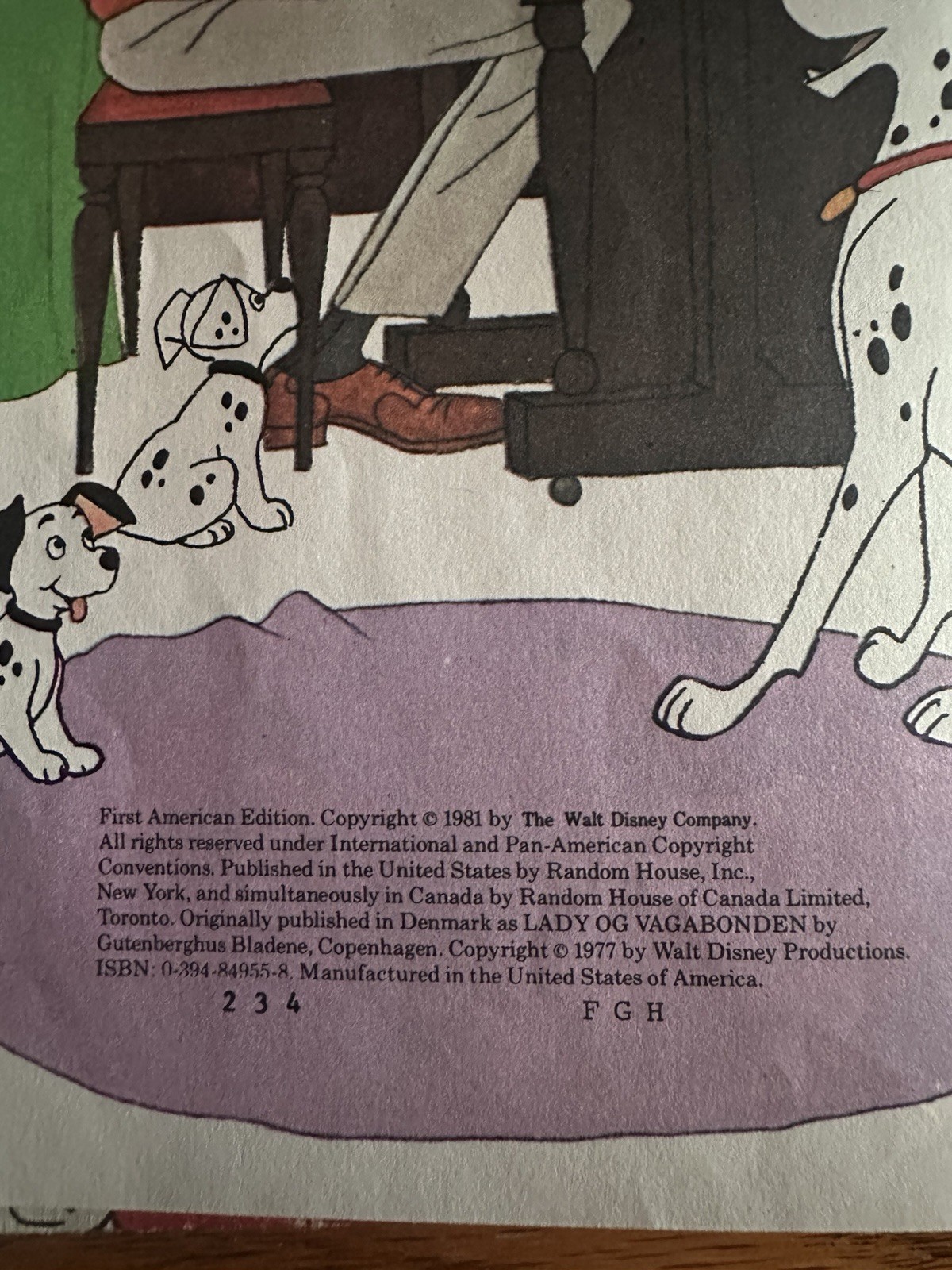 Vintage 1981 Walt Disney 101 Dalmatians Hardcover Storybook Picture Book