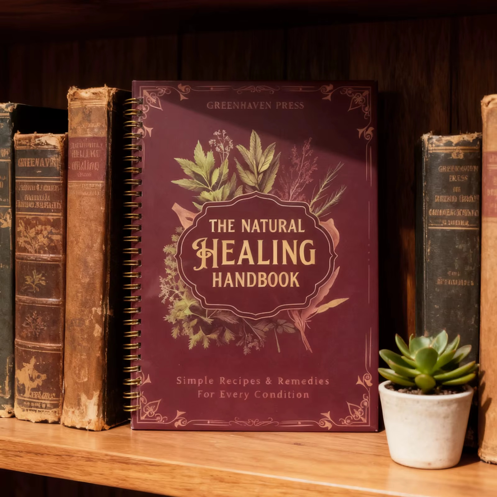 The Natural Healing Handbook – Spiral Bound | Herbal Remedies & Wellness Recipes