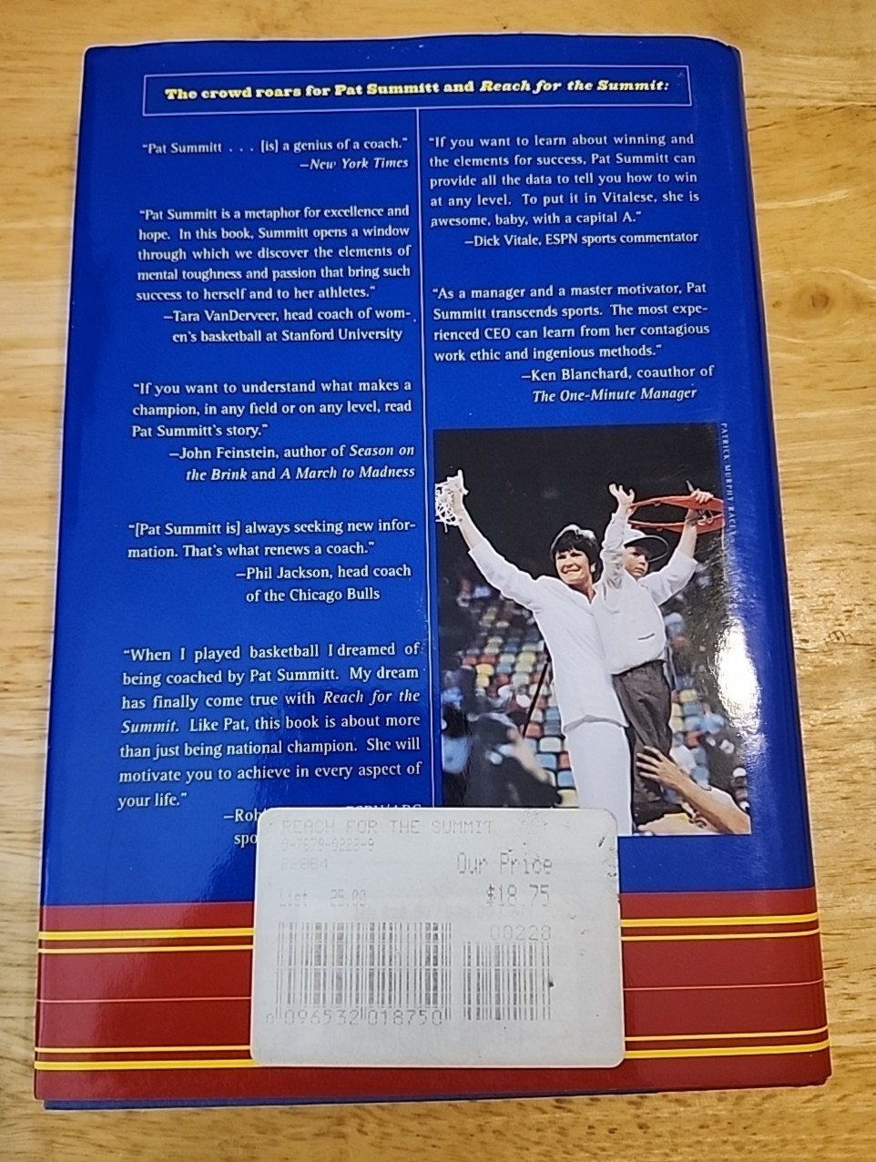 Reach for the Summit (1998 1st Ed HC/DJ) Pat Summitt w/ Sally Jenkins