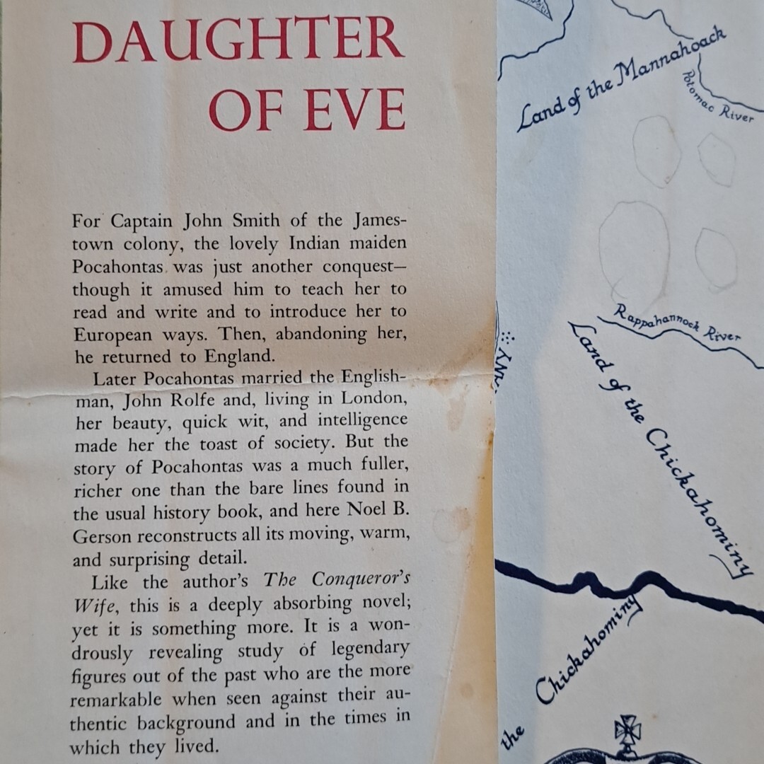 Daughter Of Eve Noel Gerson Doubleday 1958 HC DJ 320 Pages