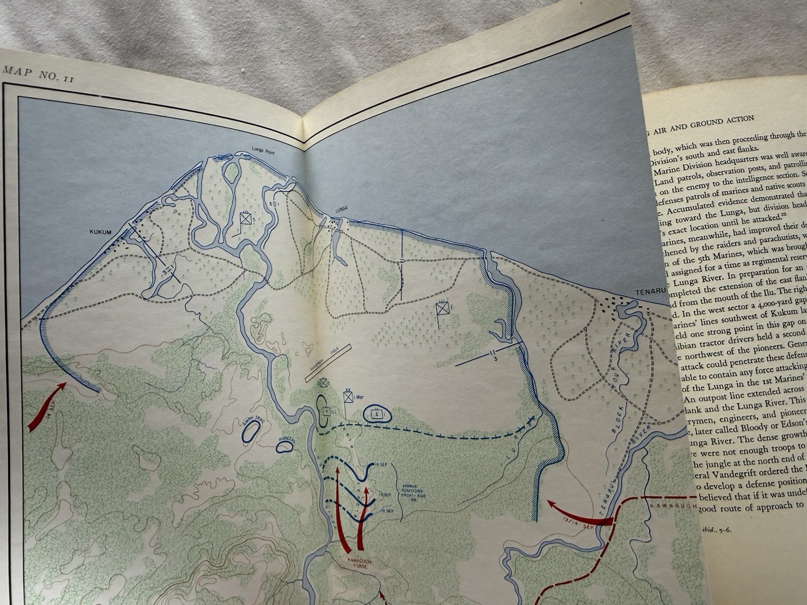 U.S. Army World War II (Green 1949 HC Book) War In Pacific: Guadalcanal ~ Maps