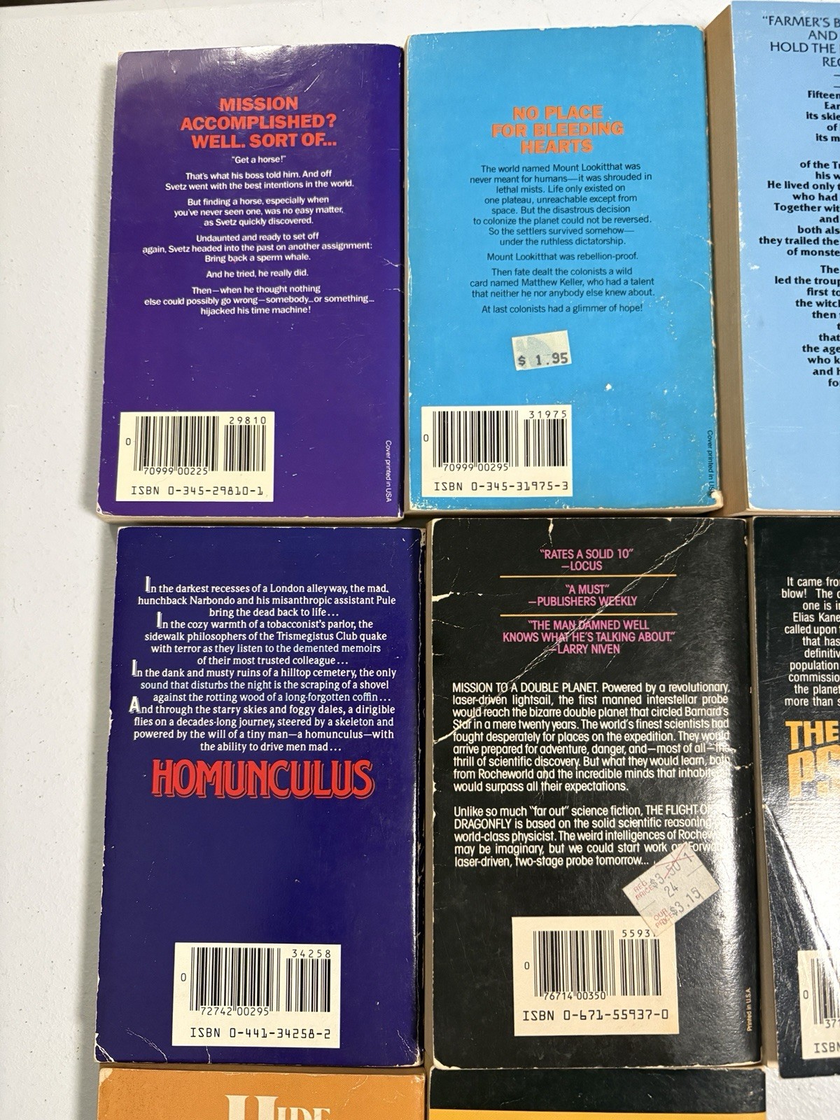 Vintage Sci-Fi Book Lot 16 paperback 1980s Fantasy Adventure Action Futuristic