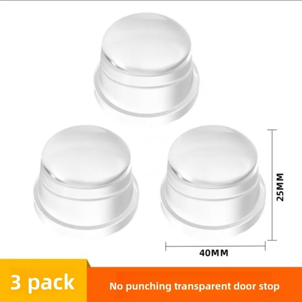 1pcs Silicone Door Stopper Transparent Anti-Bump Pad Wall Protector – NEW