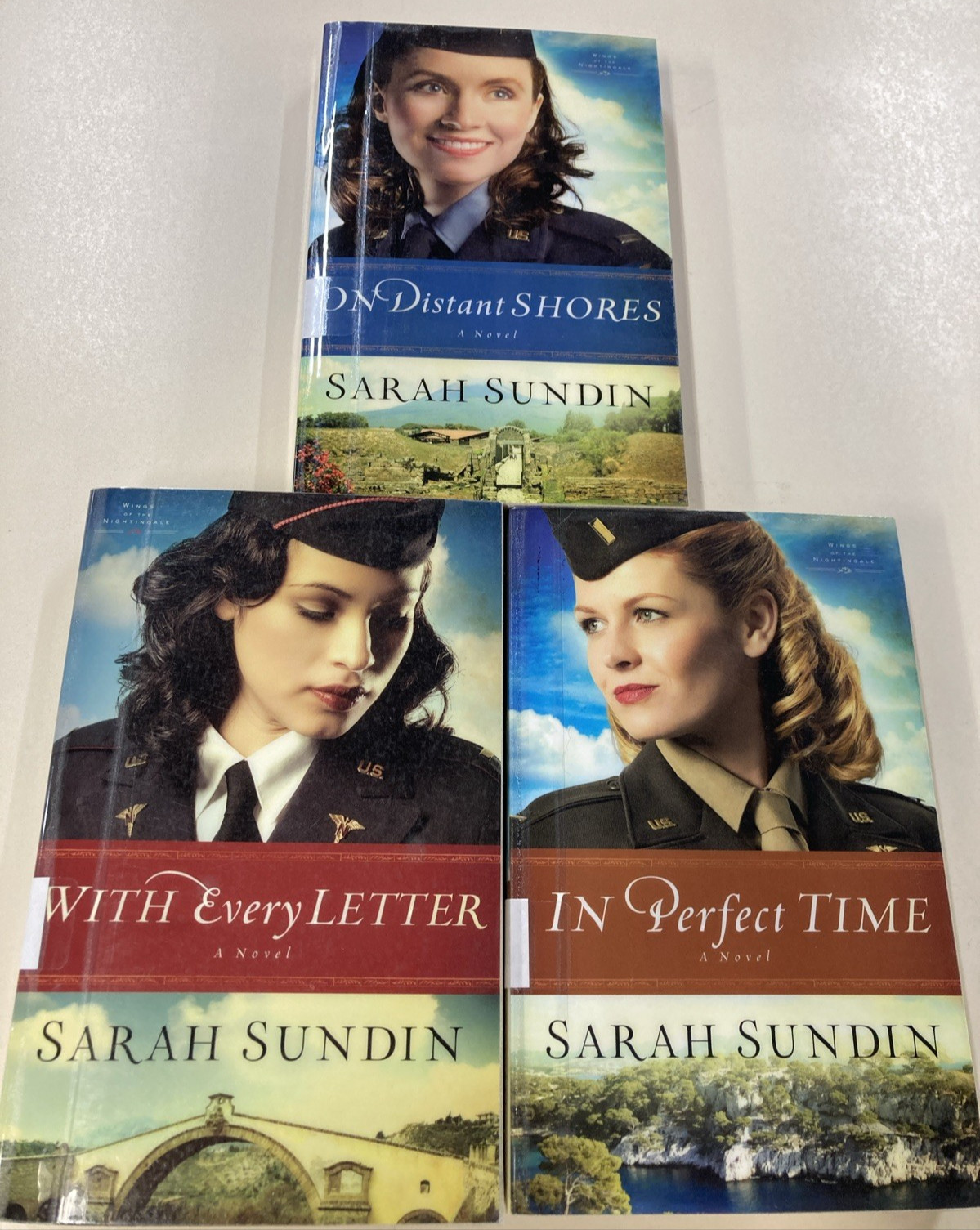 Wings of the Nightingale Series lot of 3 Sarah Sundin 2014 Revell Ex lib Good