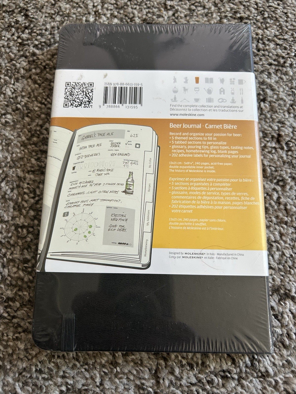 Moleskine Passion Beer Journal Carnet Biere 240 pages NEW in plastic wrap
