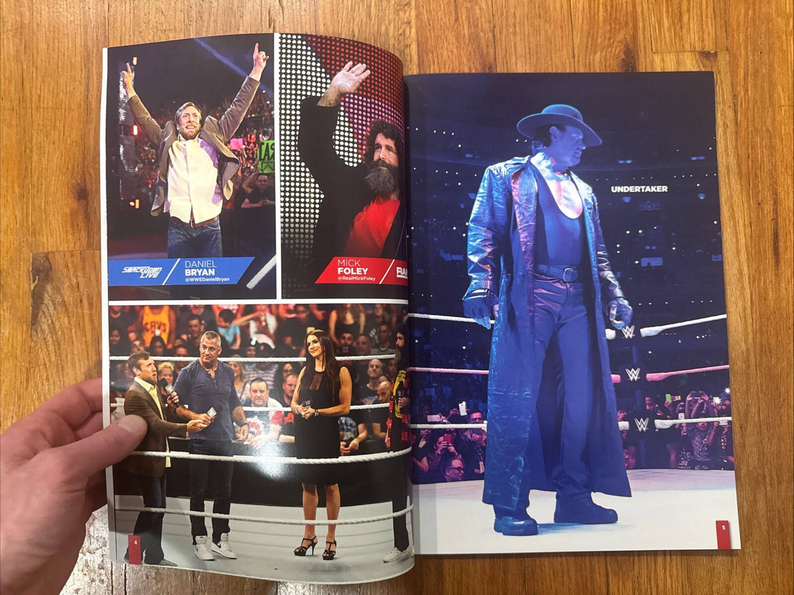 2016 WWE Official Program with Poster Raw Smackdown Rollins Wyatt 76 Pages NEW