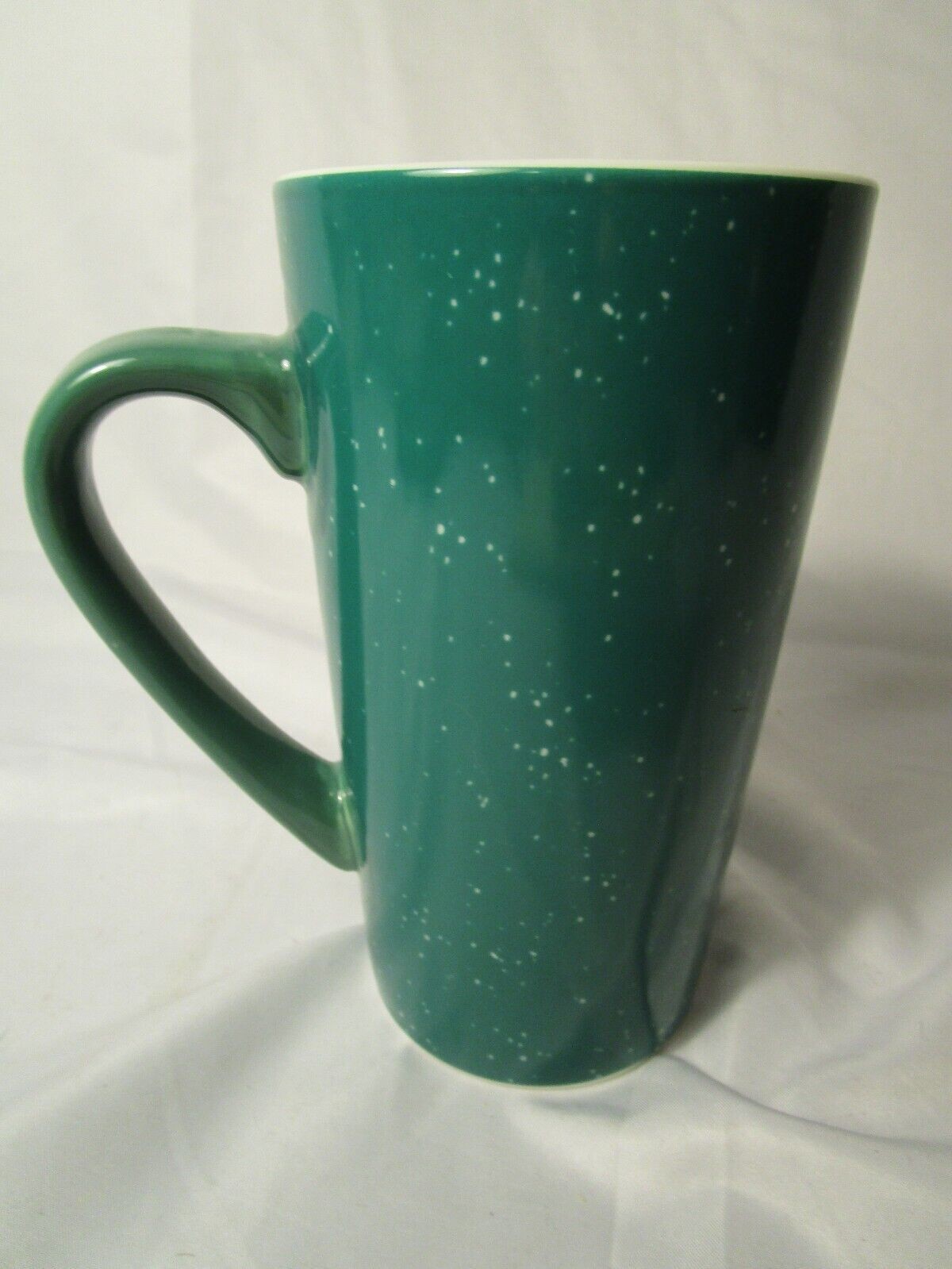 STARBUCKS TALL 16 OZ. MUG CUP GREEN SPECK WITH GREEN SIREN MERMAID LOGO