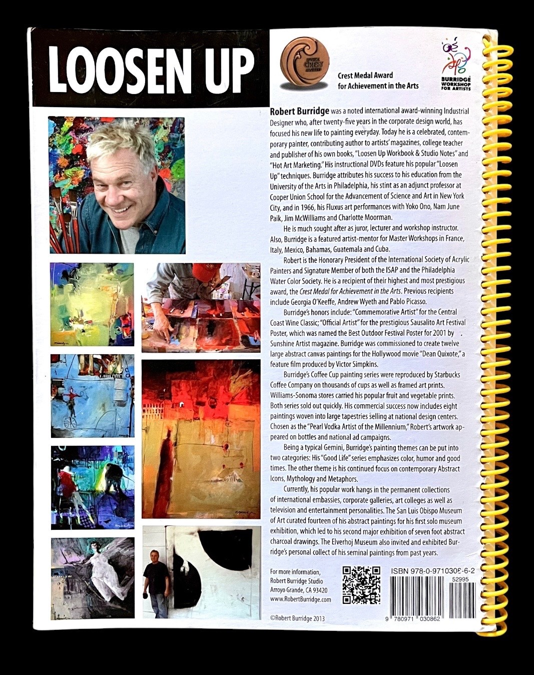 LOOSEN UP ~ ROBERT BURRIDGE’S WORKBOOK & STUDIO NOTES ~ PB/Spiral binding ~ VG