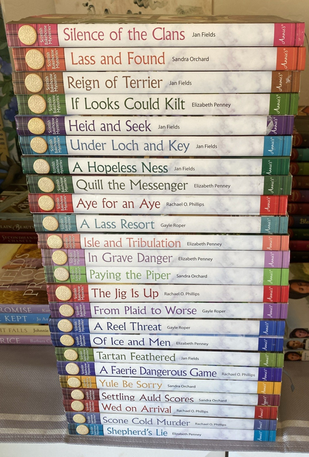 Scottish Bakehouse Mysteries 24 Book lot set VG Christian HC Annie’s COMPLETE