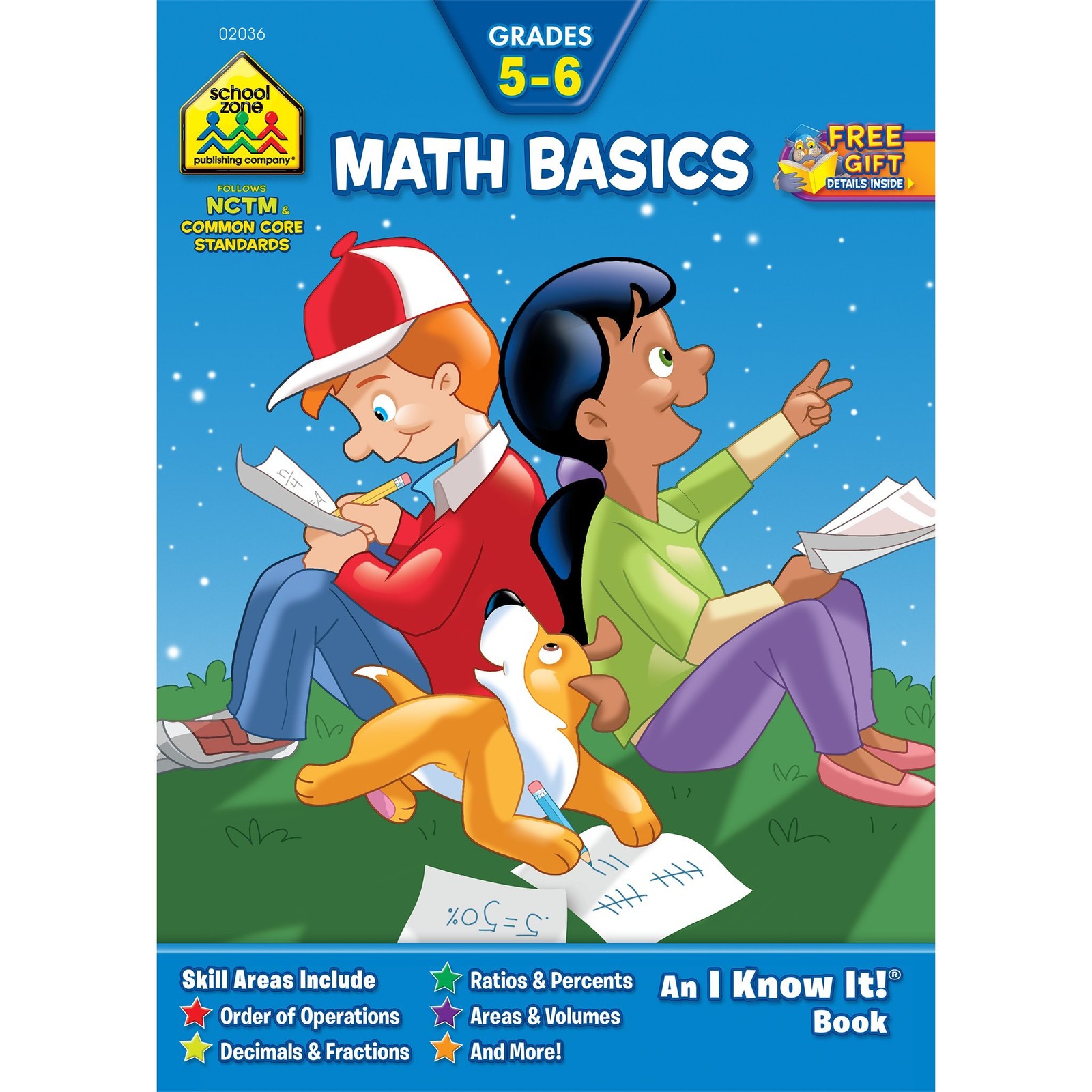 School Zone – Math Basics 5-6 Workbook – 32 Pages, Ages 10 to 12, 5th Grade,…