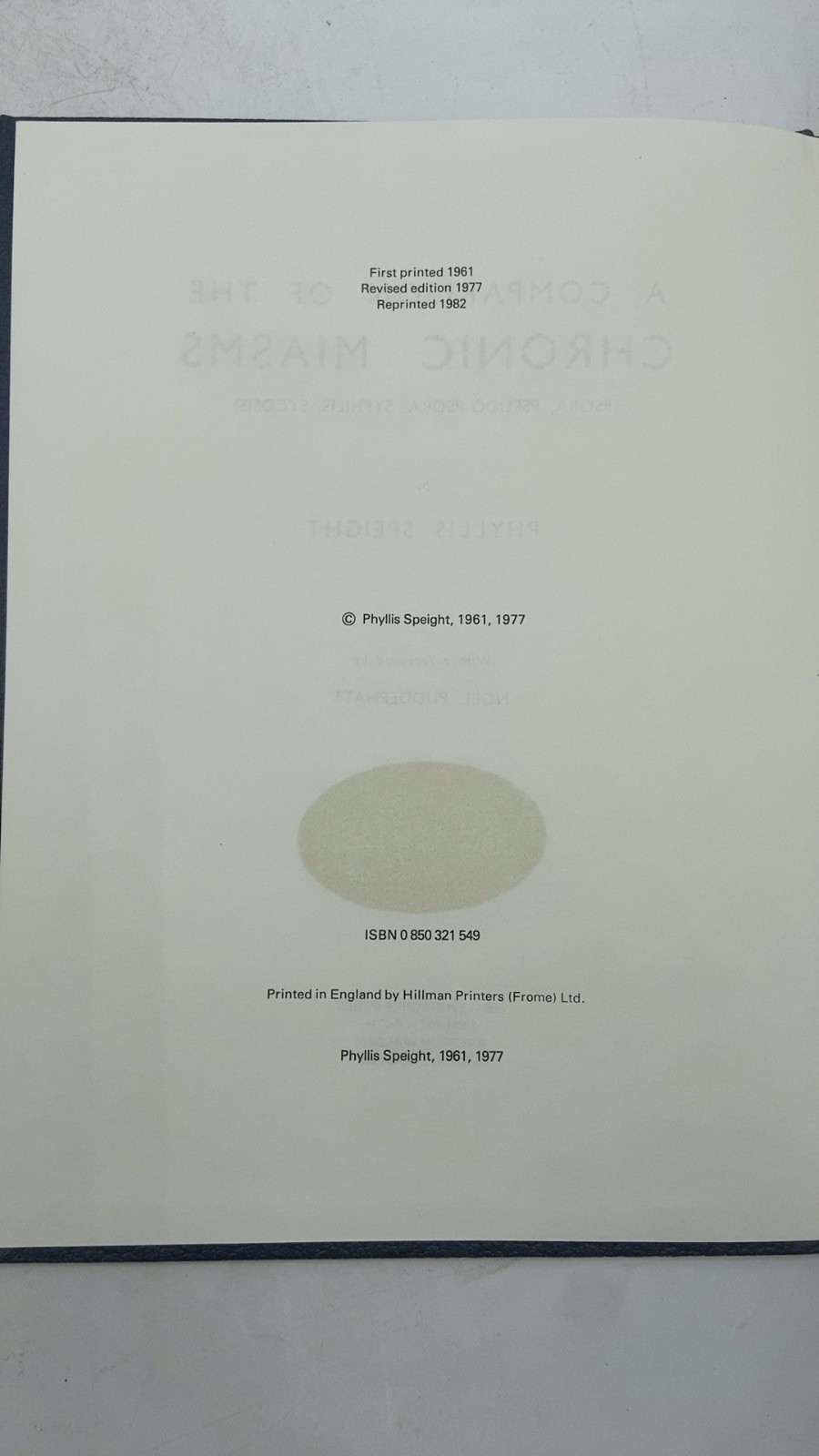 A Comparison of the Chronic Miasms Phyllis Speight Hardcover Revised edition …