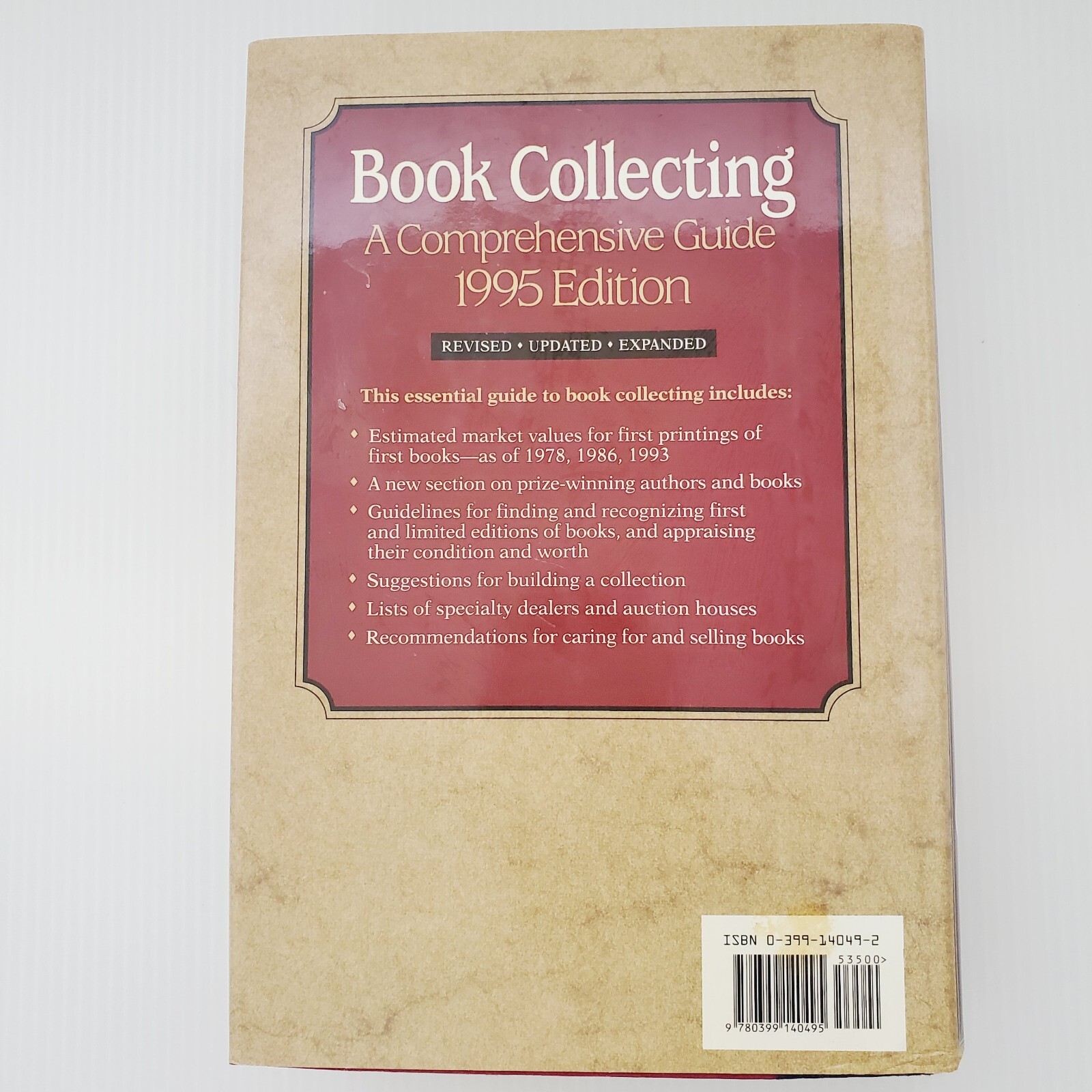 Book Collecting A Comprehensive Guide Hardcover Book By Allen & Patricia Ahearn