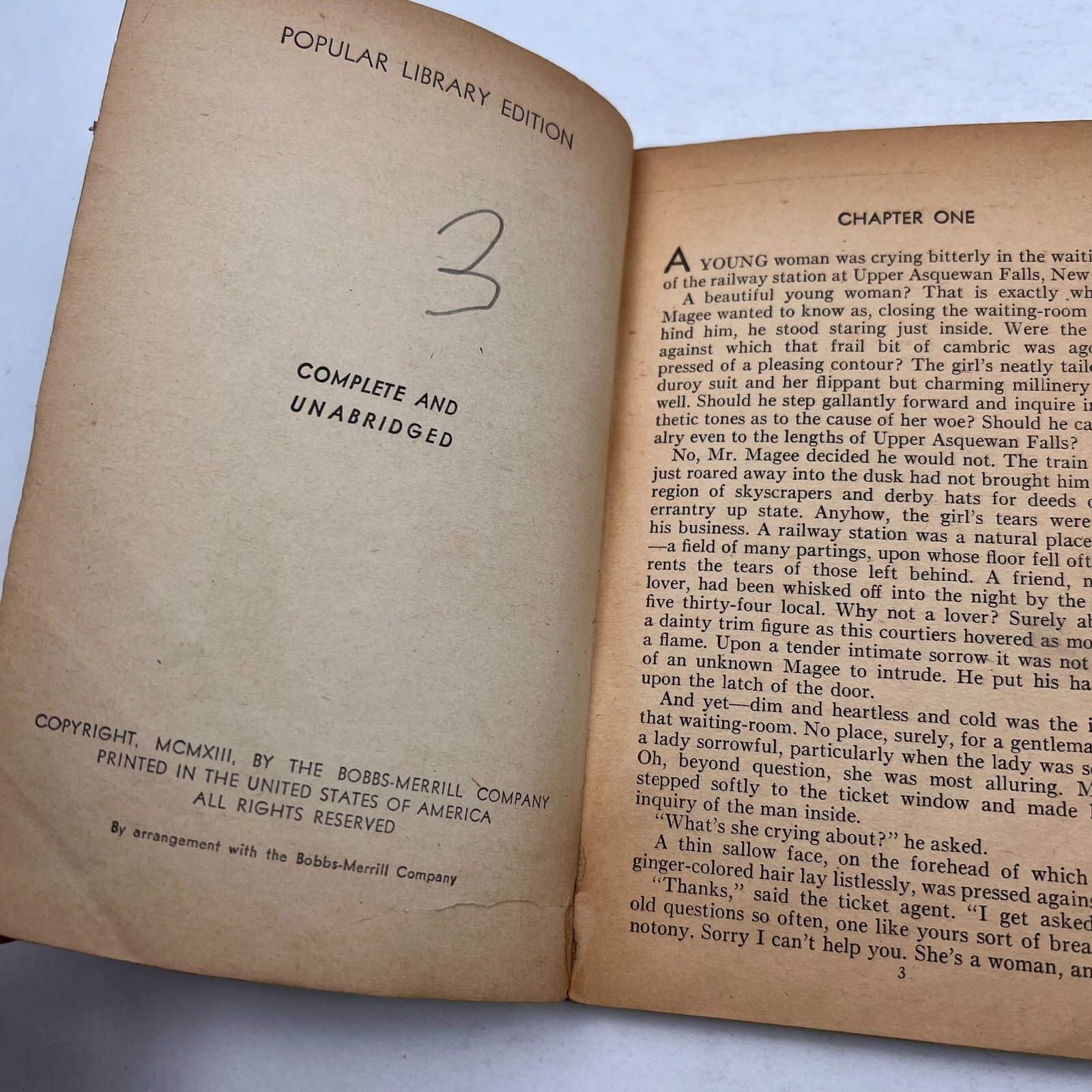 Earl Derr Biggers 7 KEYS TO BALDPATE Popular Library #132 vintage 1948 PB