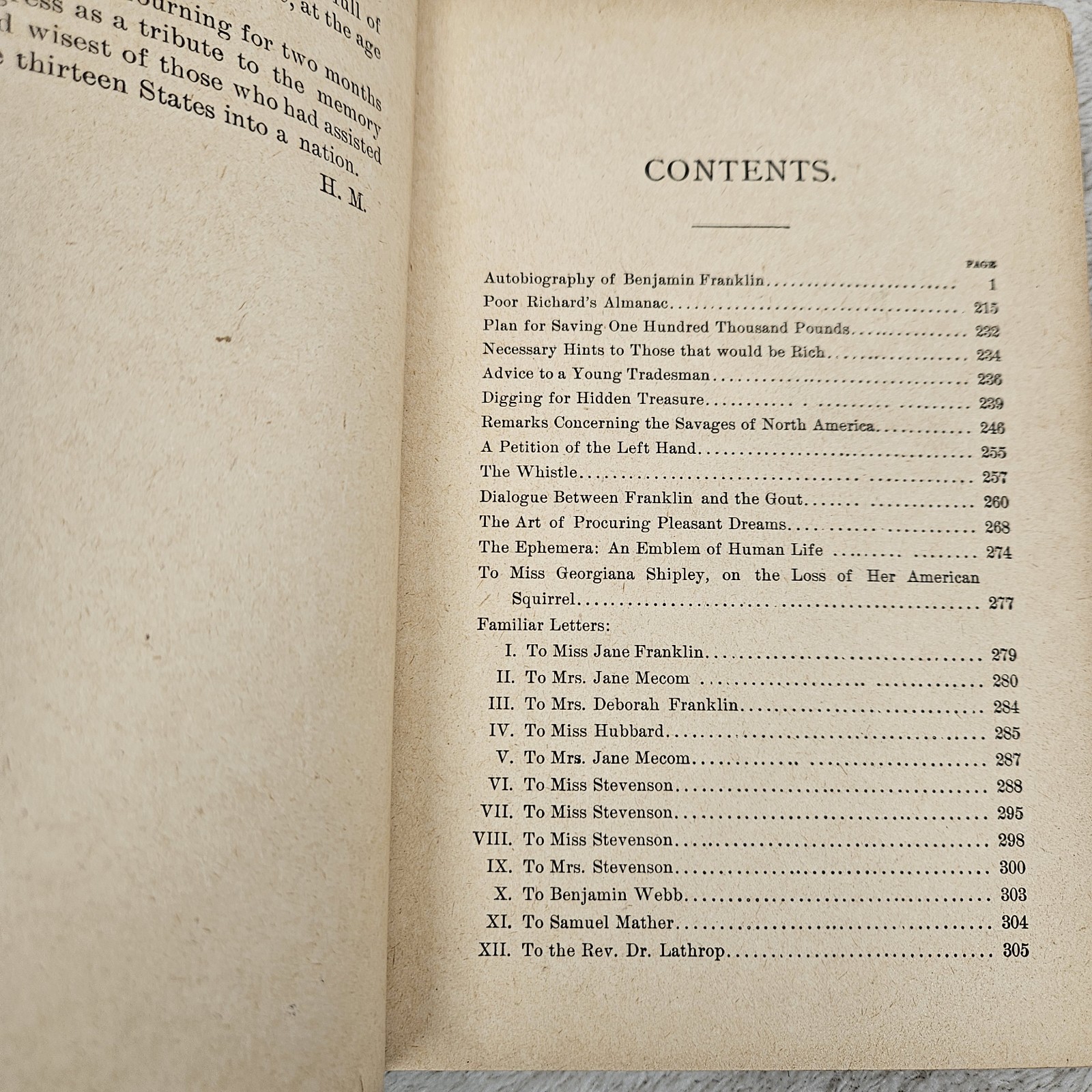 Autobiography Of Benjamin Franklin & Other Papers Set Of 2 Vintage Hardcover