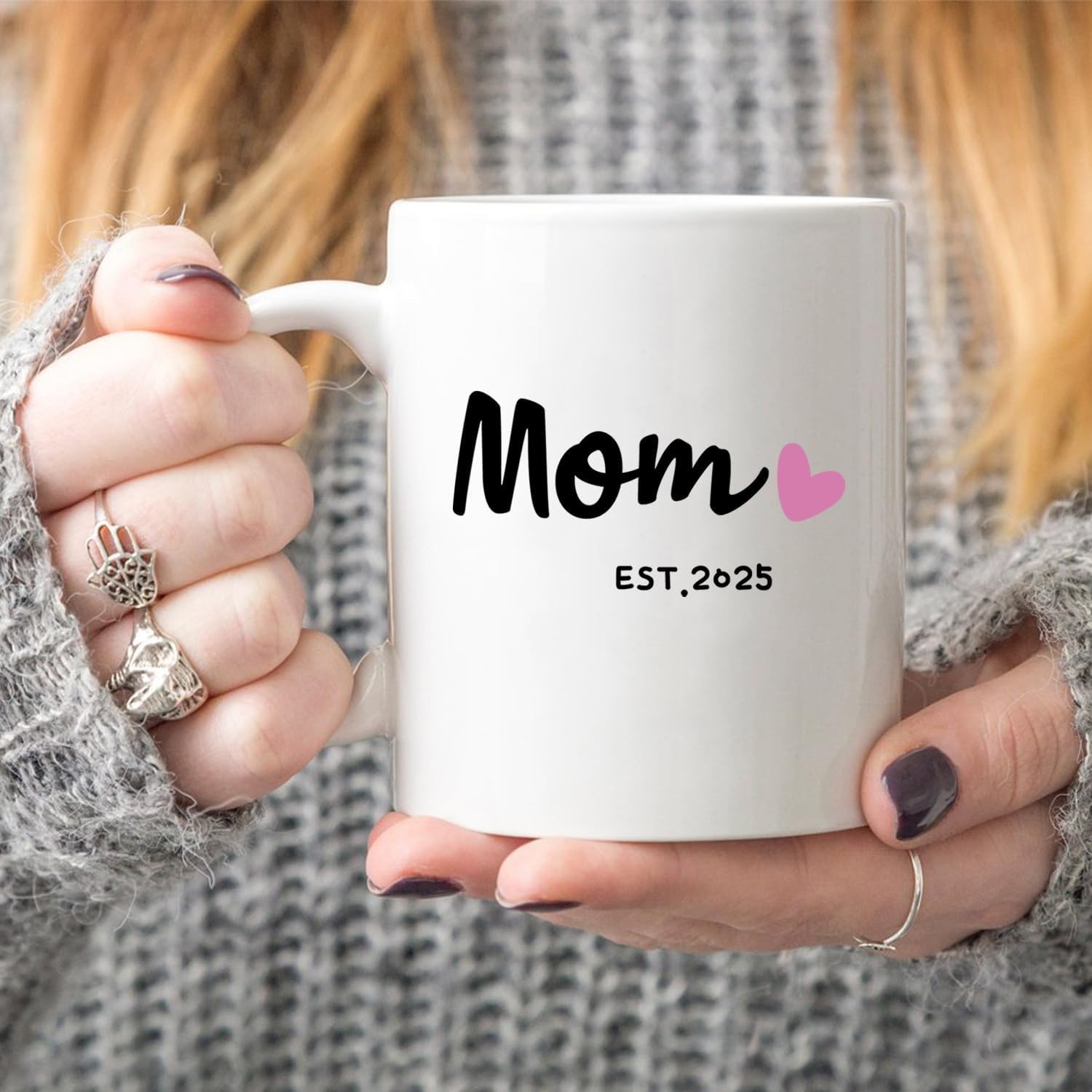 Ceramic Mom Est 2025 Mug – Funny 11 Oz Gift for Mother’s Day or Birthdays