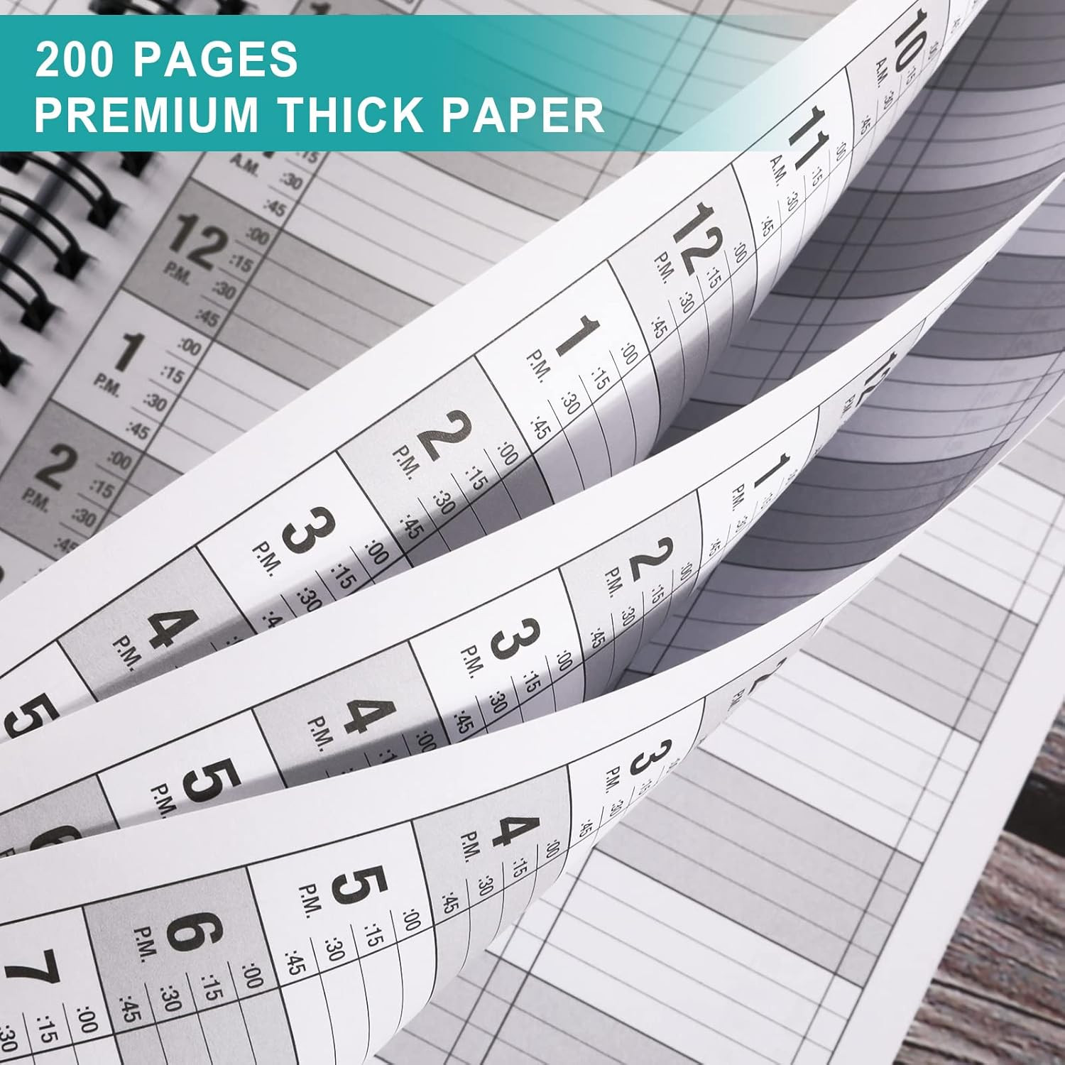 3 Column Appointment Book – Daily and Hourly Schedule Book with 200 Pages
