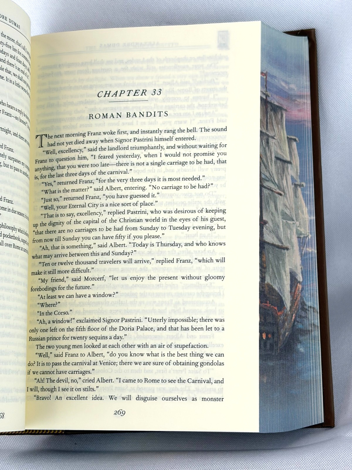 THE COUNT OF MONTE CRISTO by Alexandre Dumas Faux Leather Sprayed Edges Classic