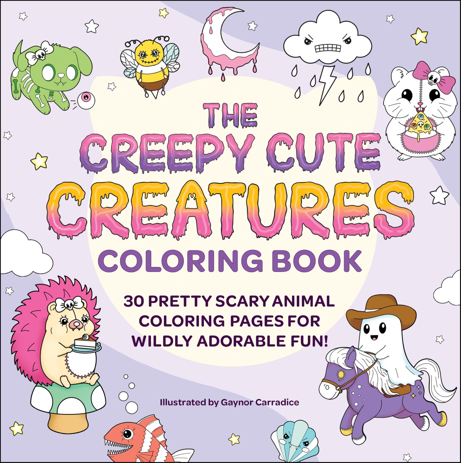 The Creepy Cute Creatures Coloring Book: 30 Pretty Scary Animal Coloring Pages f