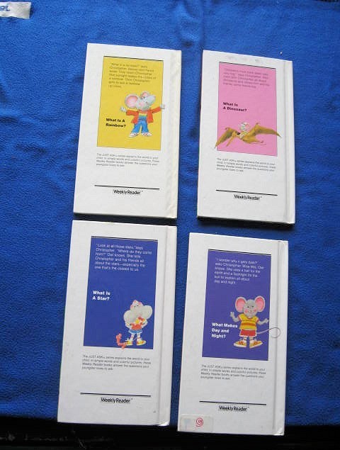 VTG Lot of 5 Weekly Reader “A Just Ask Book” Series 1980s Gravity Rainbow Dino+