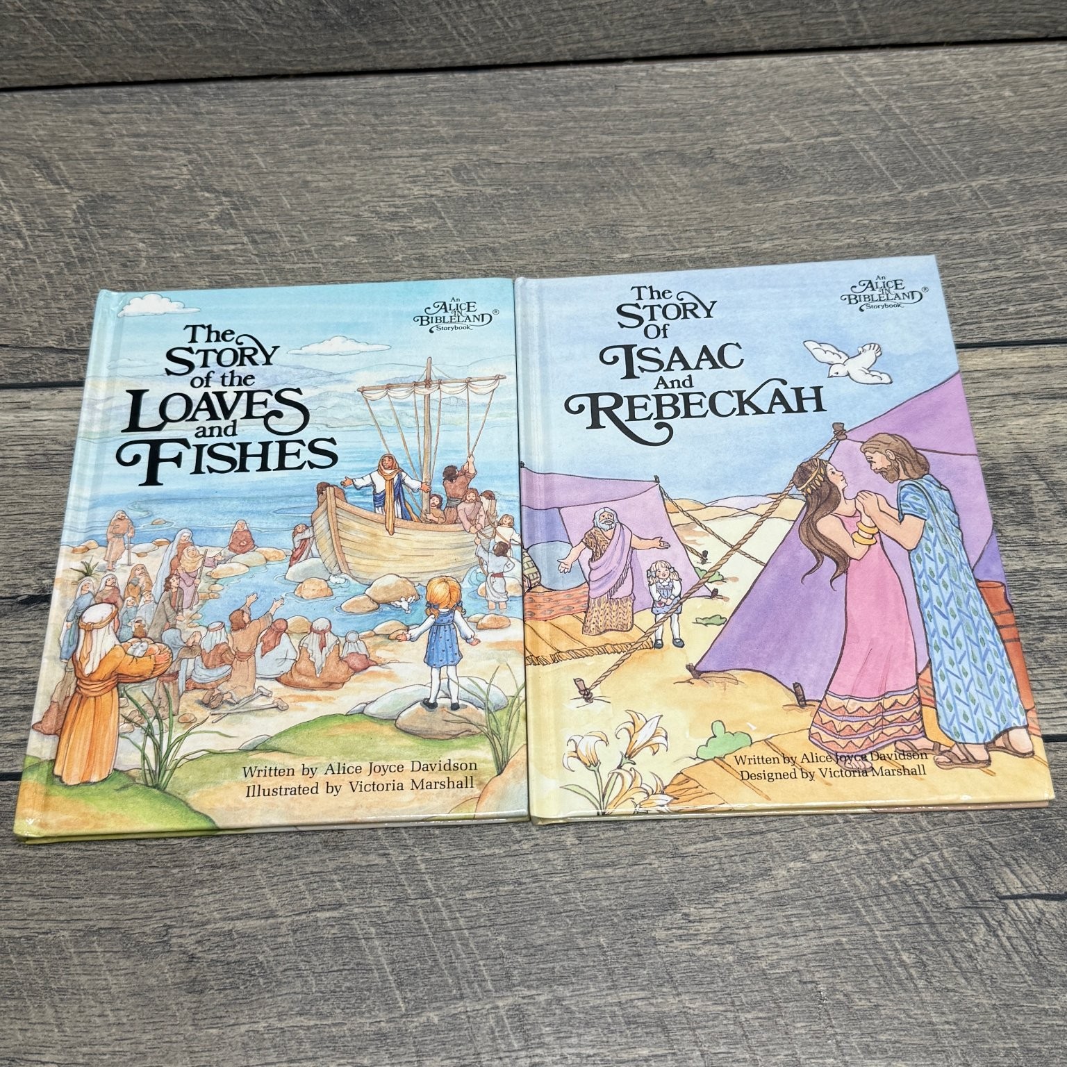 Lot of 6 An Alice in Bibleland Storybook HC Books Davidson Marshall 1980’s