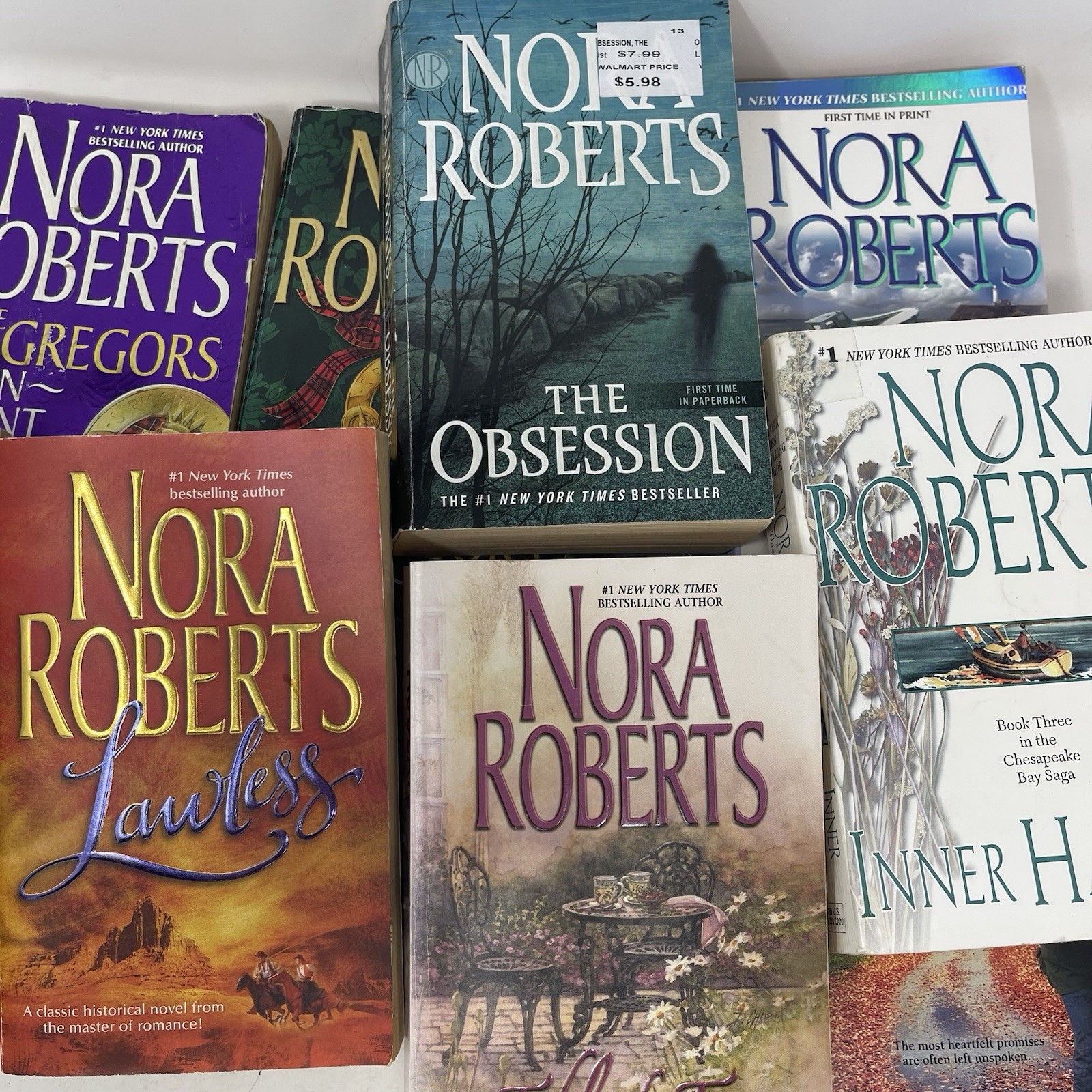 Lot of 10 Nora Roberts Paperback Romance Novels Random Mix Series Standalone