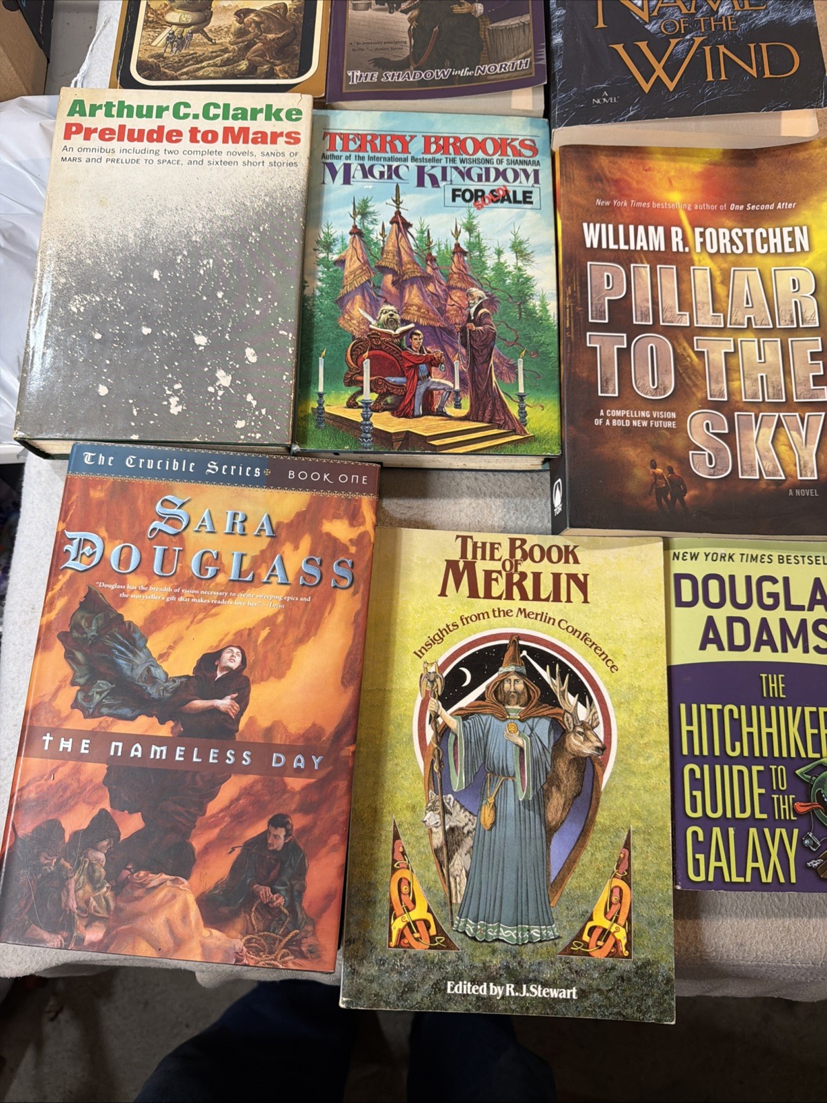 Sci Fi lot Patrick Rothfuss Arthur C. Clarke Philip Pullman Terry Brooks