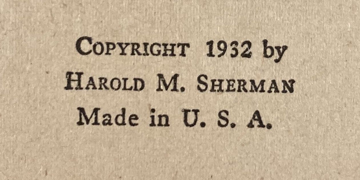 INTERFERENCE. Harold M. Sherman. Vintage 1932 HC/DJ. All American Sports Series.
