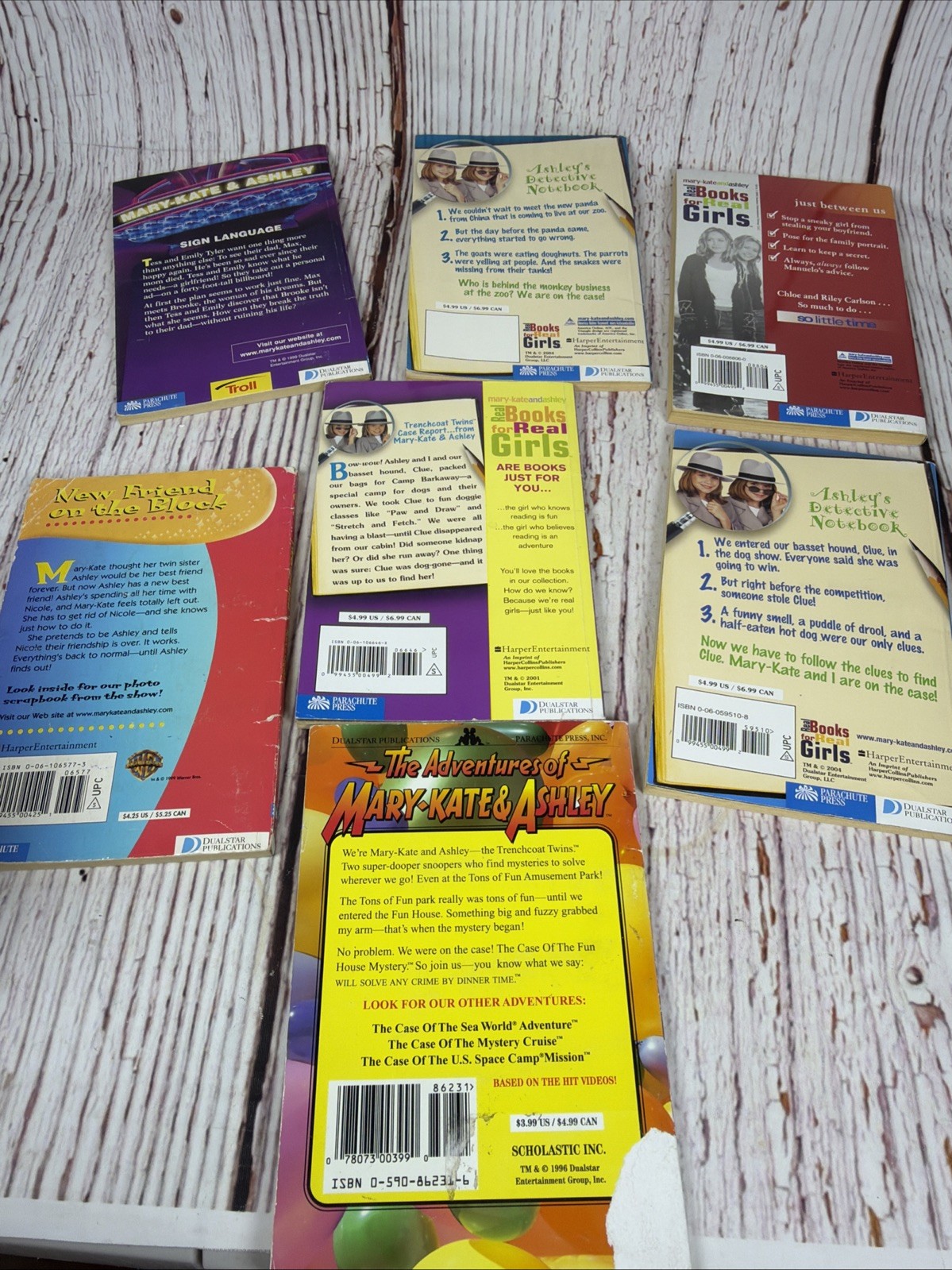 Lot Of 7 Mary-Kate & Ashley Adventure Paperback Books 2000’s