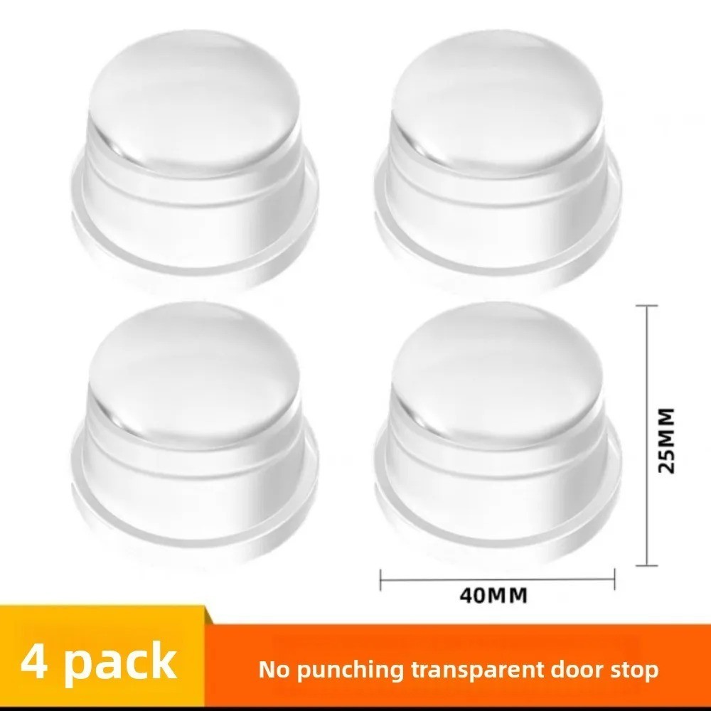 1pcs Silicone Door Stopper Transparent Anti-Bump Pad Wall Protector – NEW