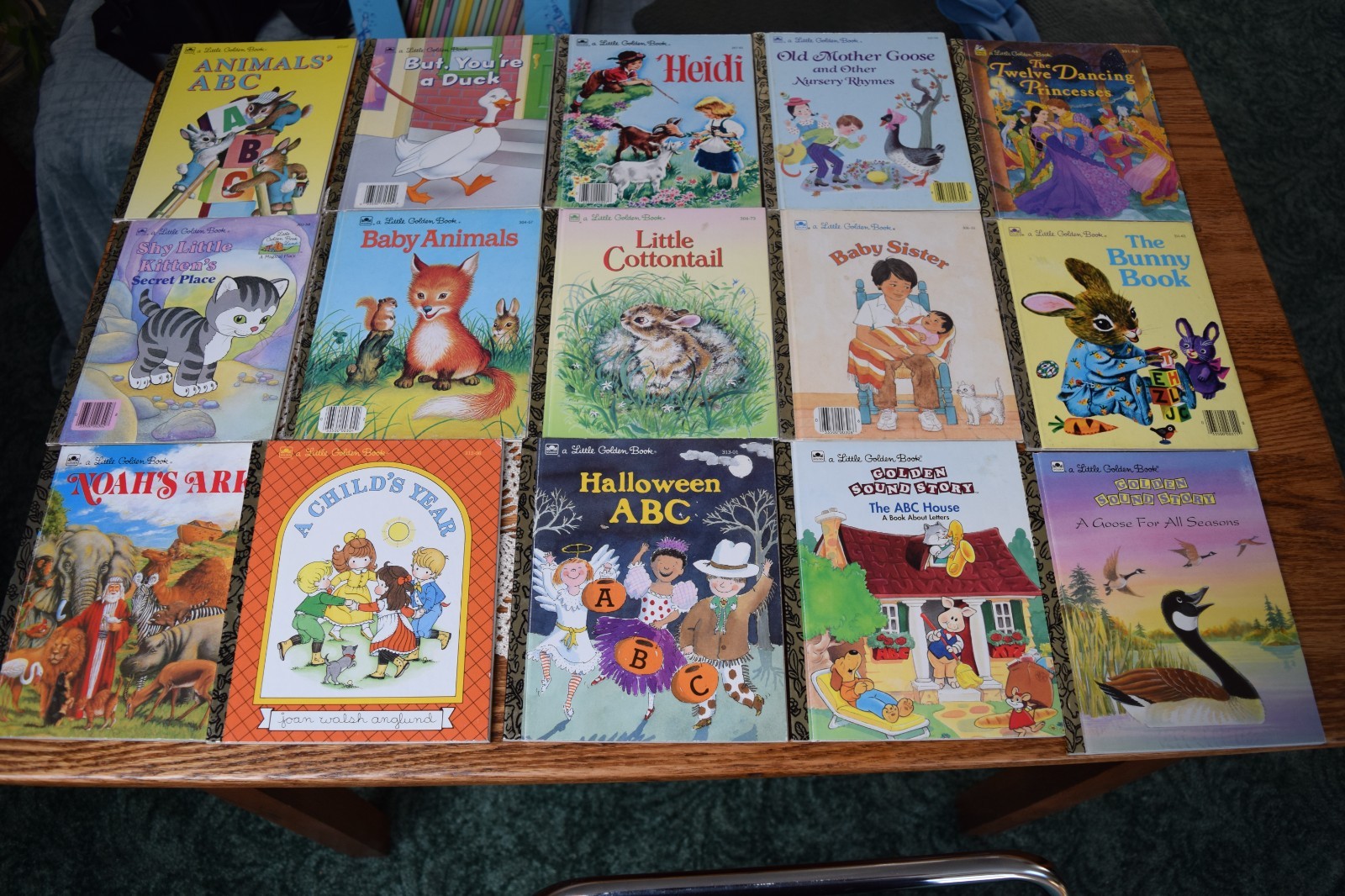 Lot of 15 Vintage Little Golden Books Standard Size 6 5/8 X 7 7/8 Inches