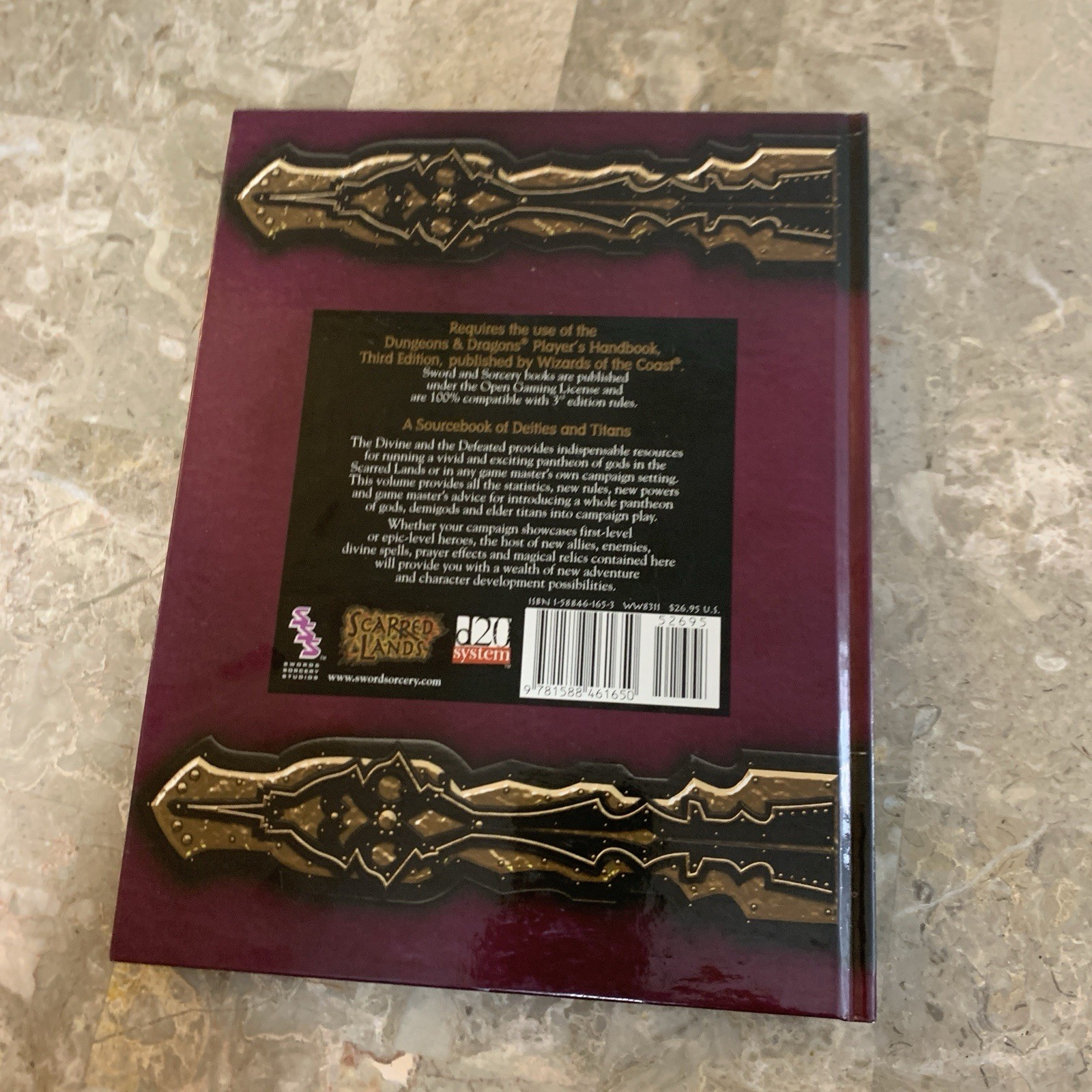 Swords & Sorcery Book Lot The Divine & the Defeated D&D RPG Rulebook Sourcebook!
