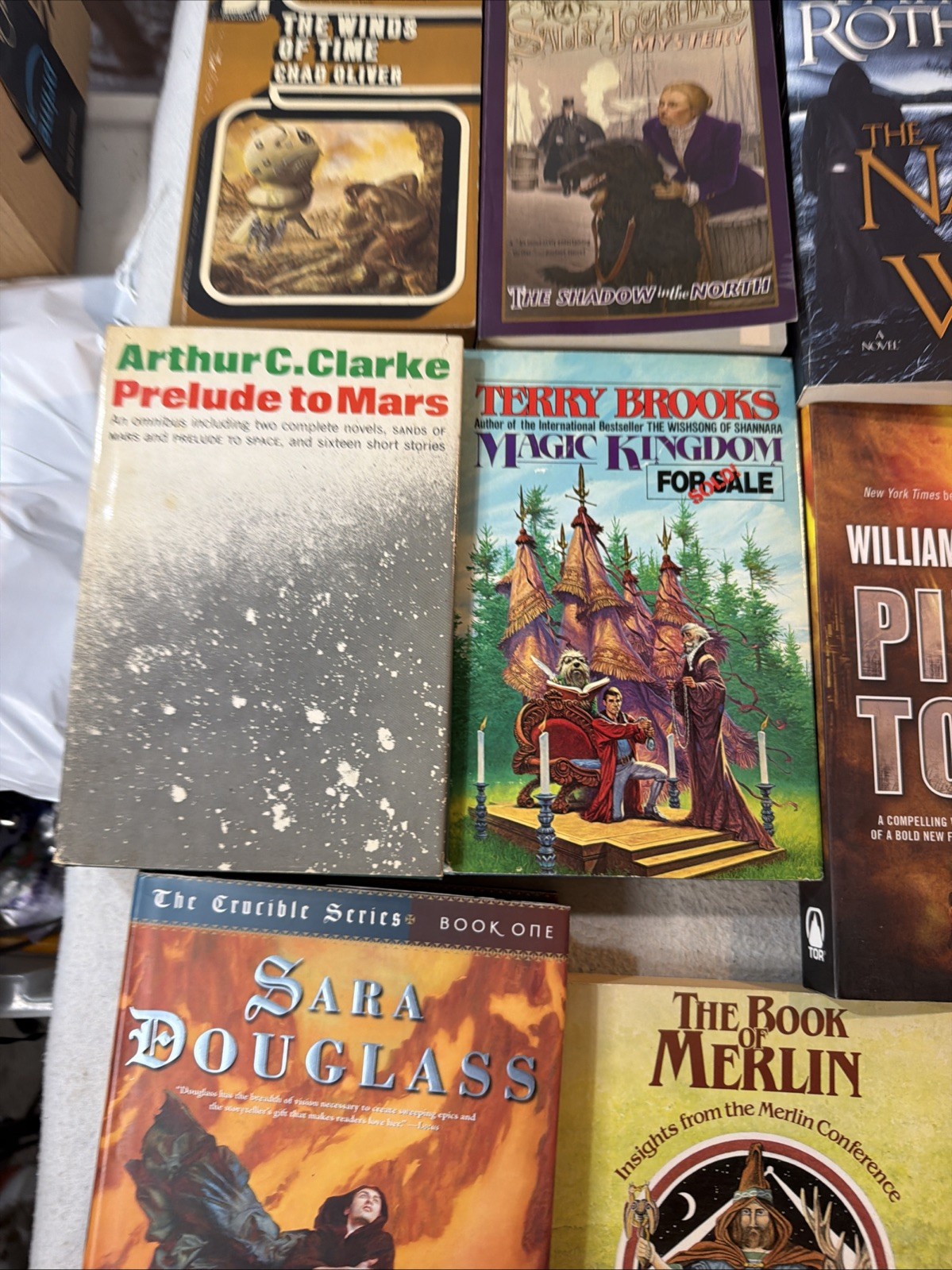 Sci Fi lot Patrick Rothfuss Arthur C. Clarke Philip Pullman Terry Brooks