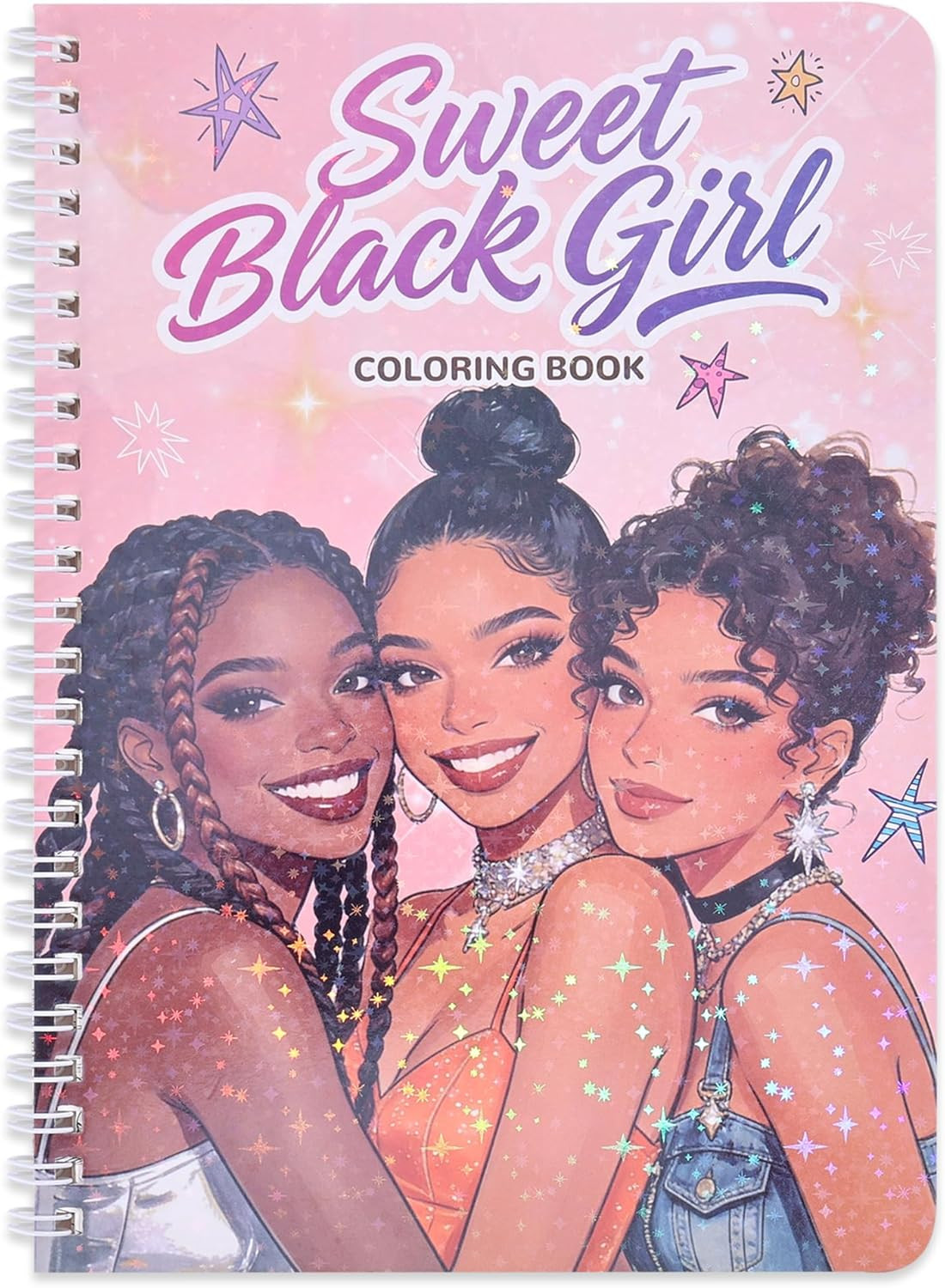Women’S Coloring Book 30 Pages Black Girls Coloring Books for Adults to Relax an