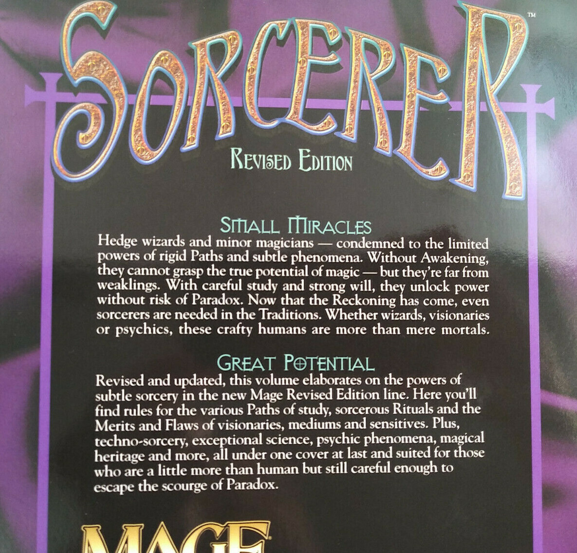 Sorcerer Revised Edition – White Wolf – Mage: the Ascension – World of Darkness