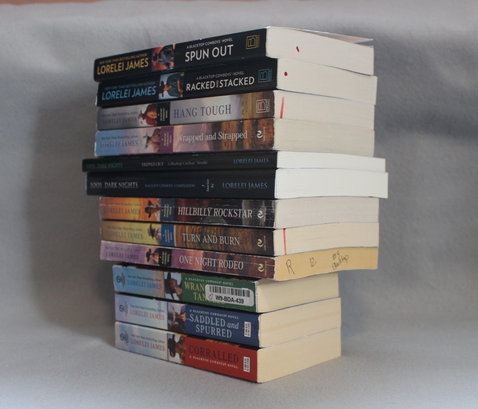 Blacktop Cowboys Series 14 Titles in 12 PBs Lorelei James PB Novellas USED Good