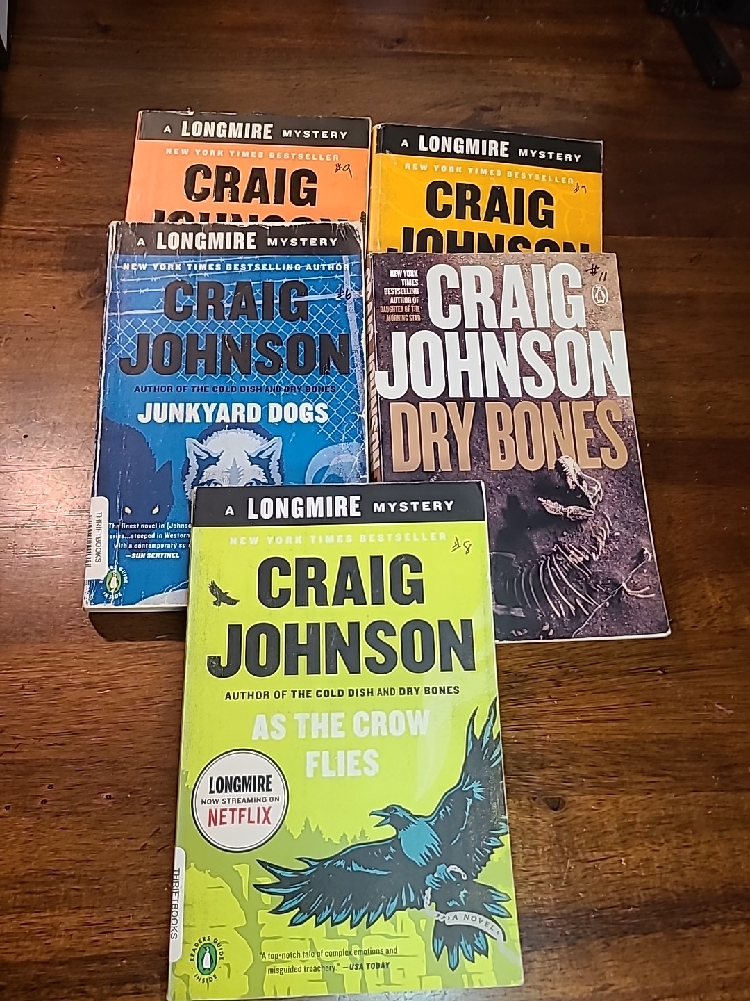 Craig Johnson 5 Book Lot – Longmire Series – Paperback 6,7,8,9,11 In Series