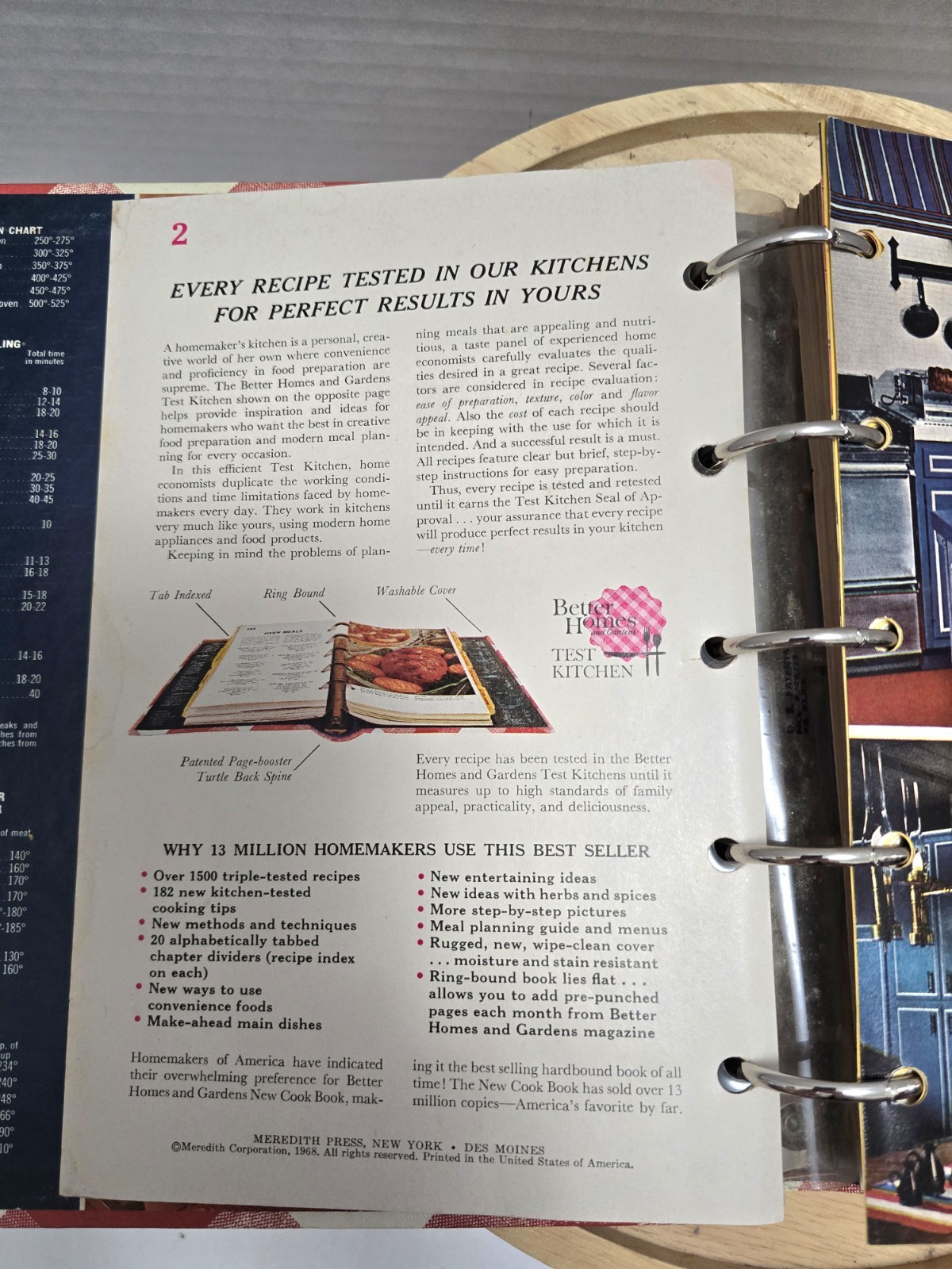 Better Homes And Gardens New Cook Book: Five -5- Ring Binder – 1968 Edition