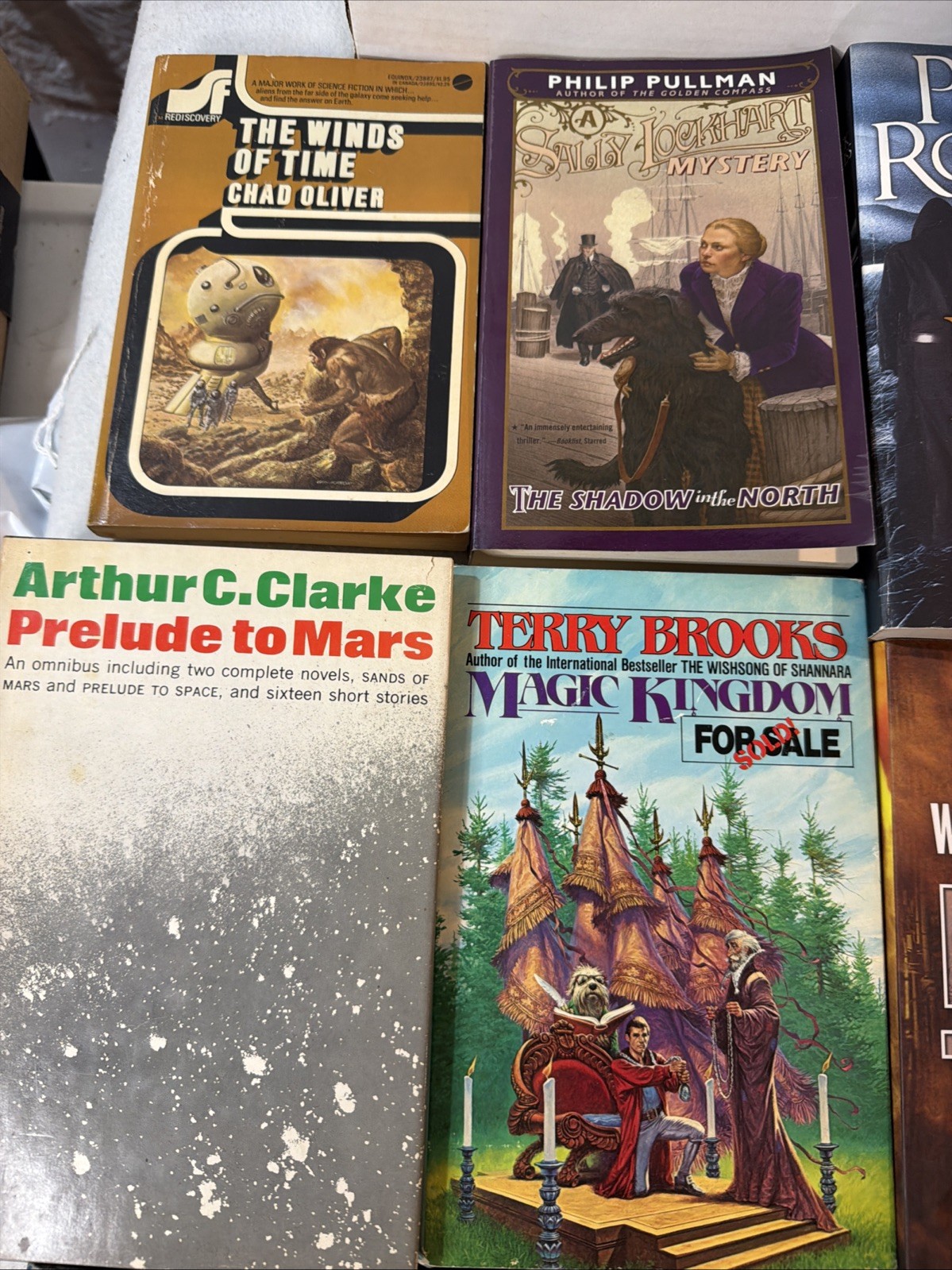 Sci Fi lot Patrick Rothfuss Arthur C. Clarke Philip Pullman Terry Brooks