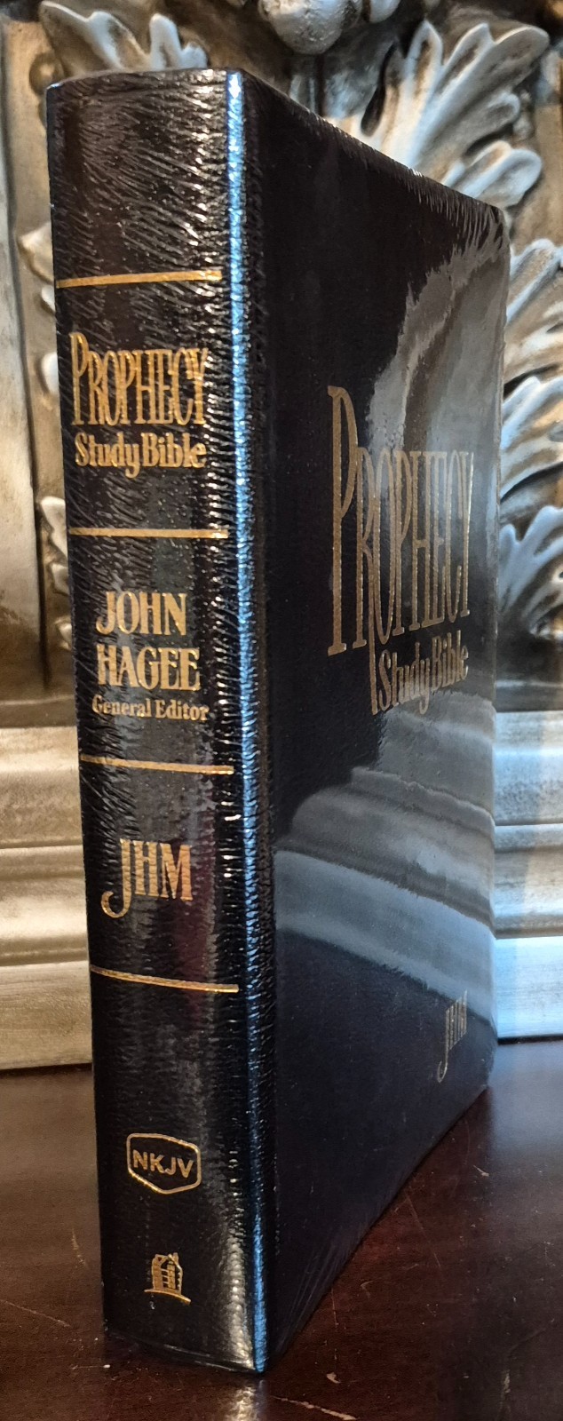 PROPHECY STUDY BIBLE : John Hagee Ministries (NKJV, Black Bonded Leather, NEW)