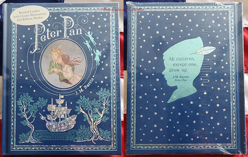 Set of 14 Bonded Leather Hardcover Children Books Peter Pan Alice Little Mermaid