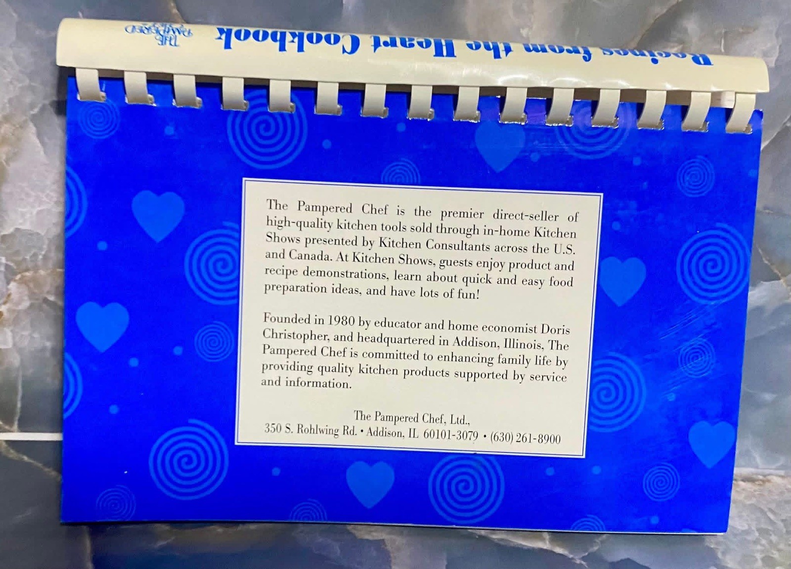 Vintage 1997 Pampered Chef Recipes From The Heart Spiral Bound Cookbook